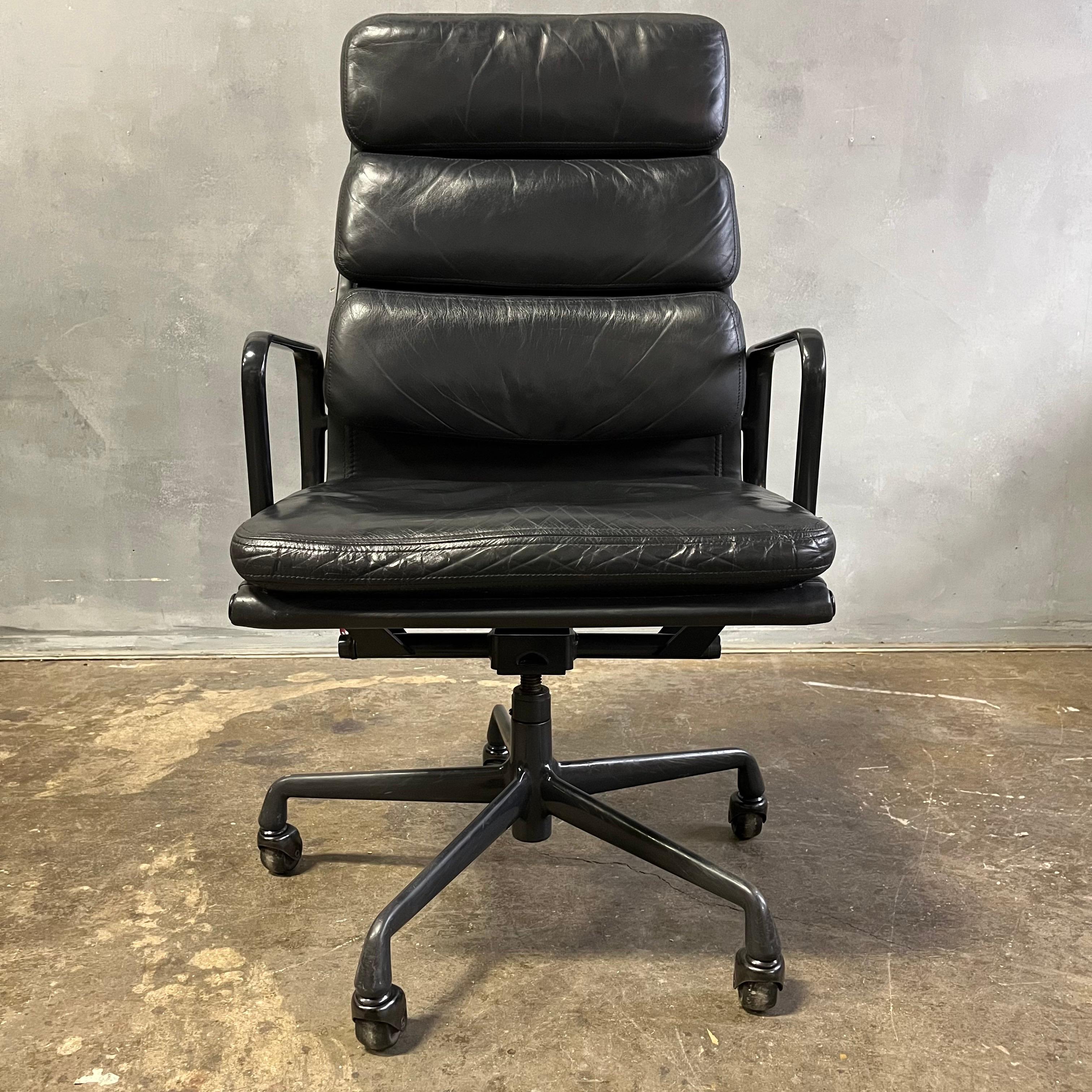20th Century Midcentury Eames High Back Soft Pad Chair for Herman Miller