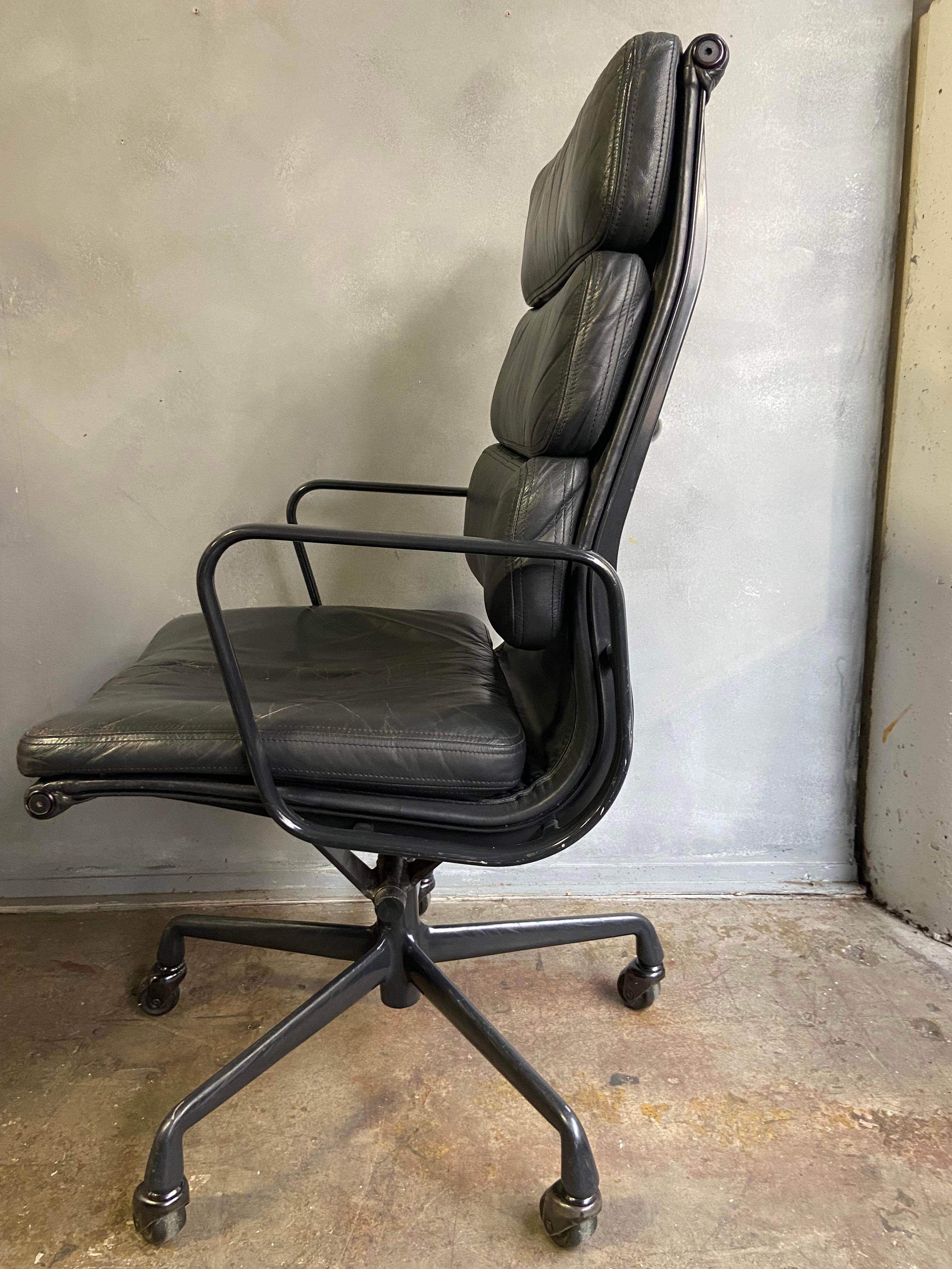 20th Century Midcentury Eames High Back Soft Pad Chair for Herman Miller