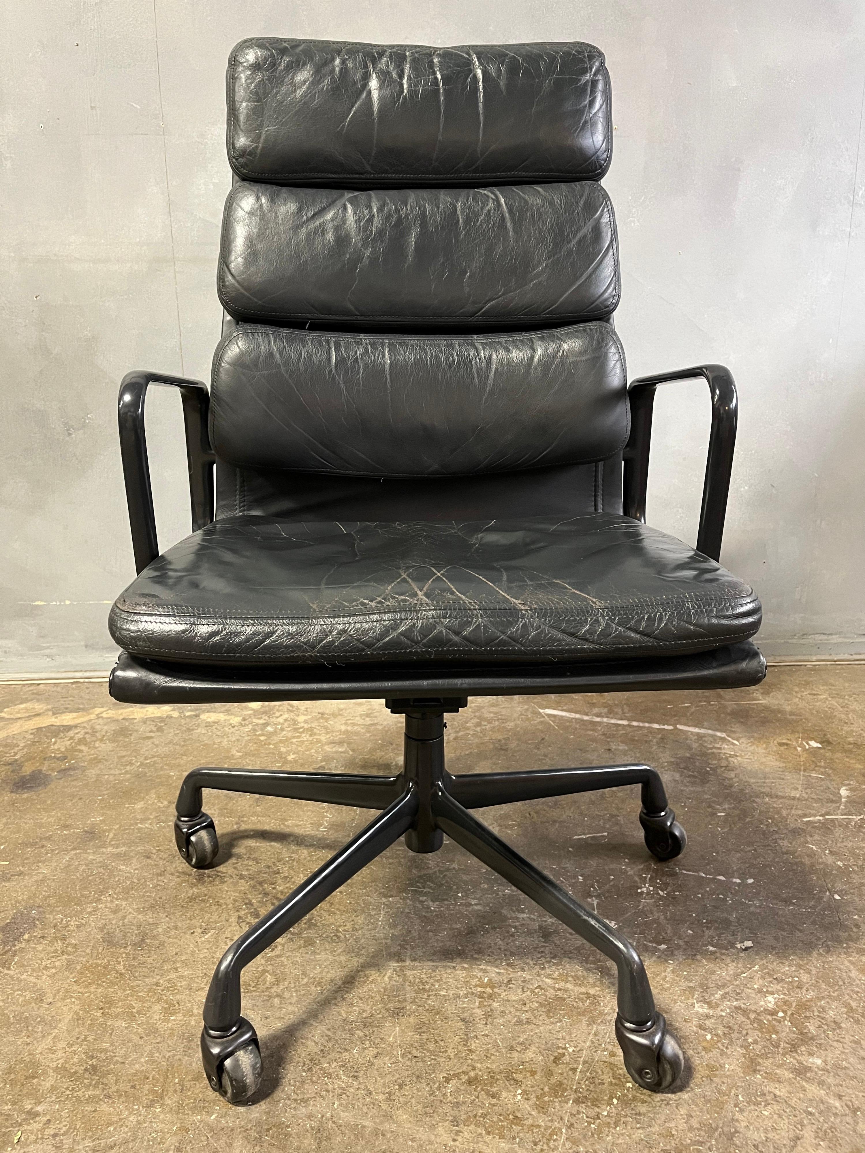 Mid-Century Eames High Back Soft Pad Chair for Herman Miller 1