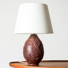 Midcentury Earthenware Table Lamp by Anna-Lisa Thomson, Sweden, 1940s