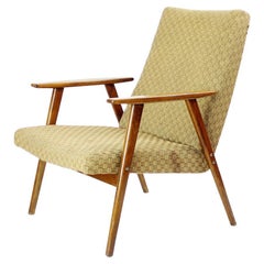 Midcentury Easy Chair In Oak, Czechoslovakia 1960s