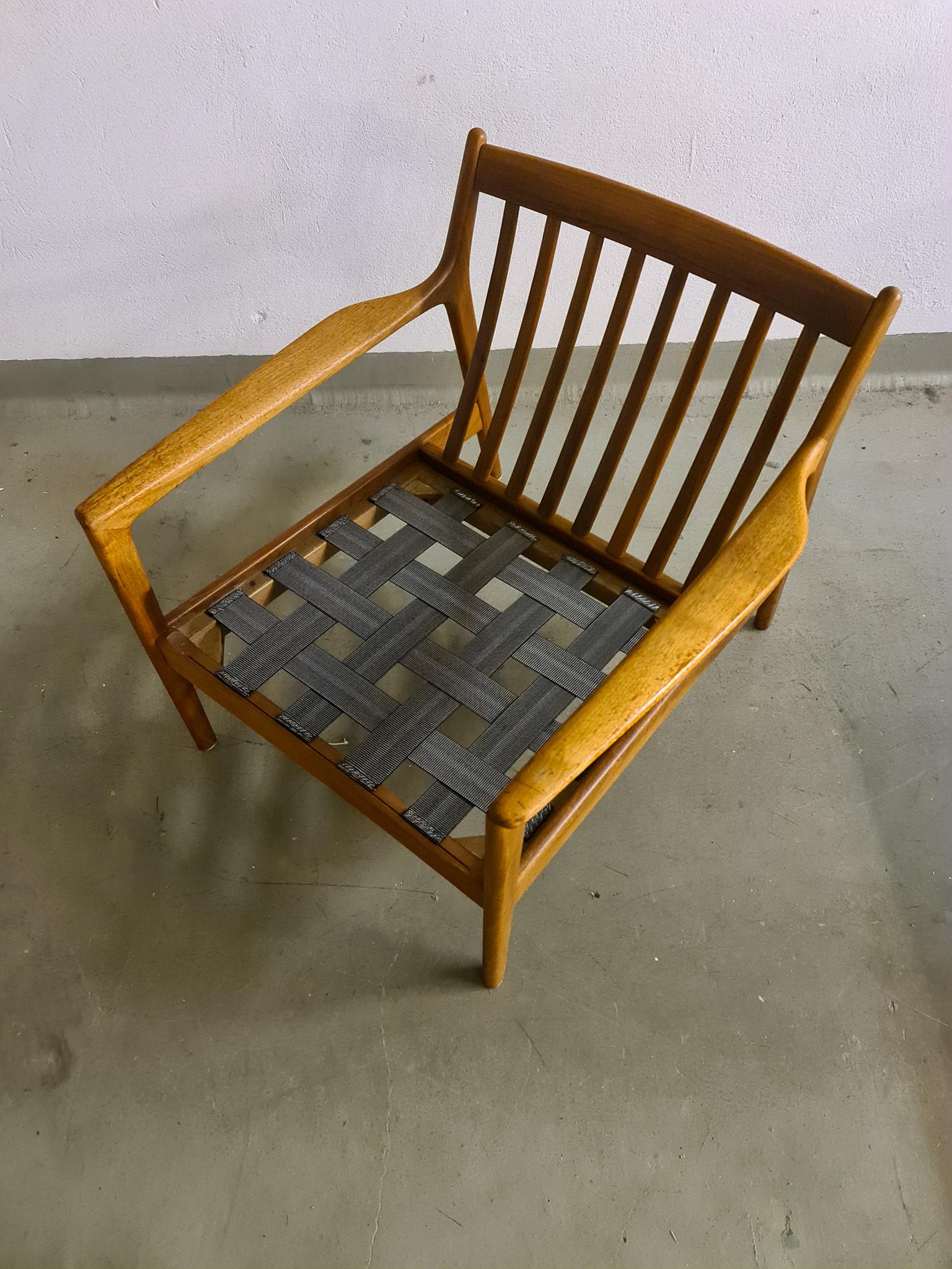 Mid-Century Easy Chair Nussbaum „USA 75“ Folke Ohlsson, DUX, Schweden im Angebot 6