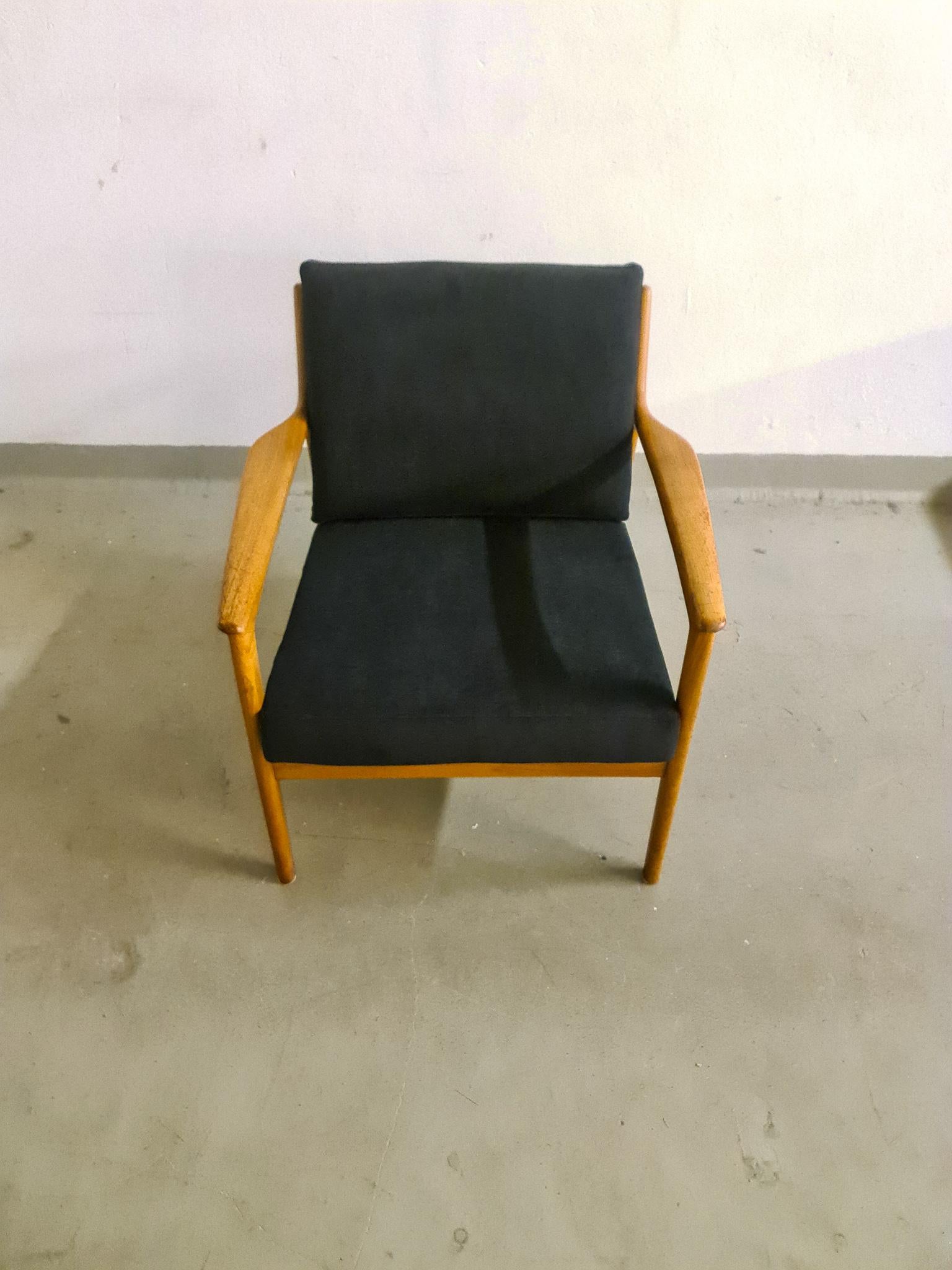 Swedish Midcentury Easy Chair Walnut 