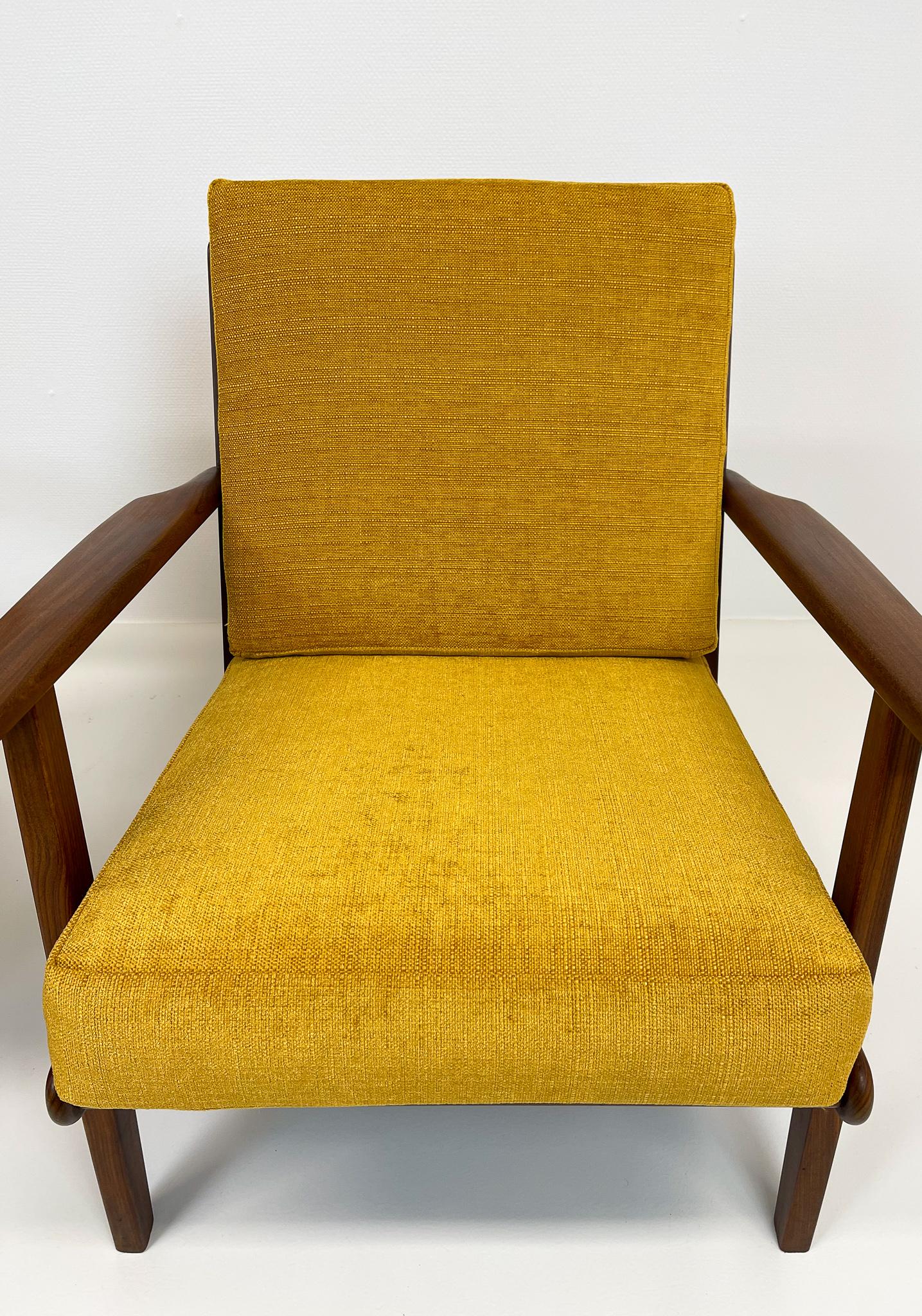 Midcentury Easy Chairs Model Ge-88 Massive Teak Wood GETAMA, Denmark, 1960s 6