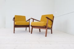 Midcentury Modern Easy Chairs Model Ge-88 Massive Teak GETAMA, Denmark, 1960s