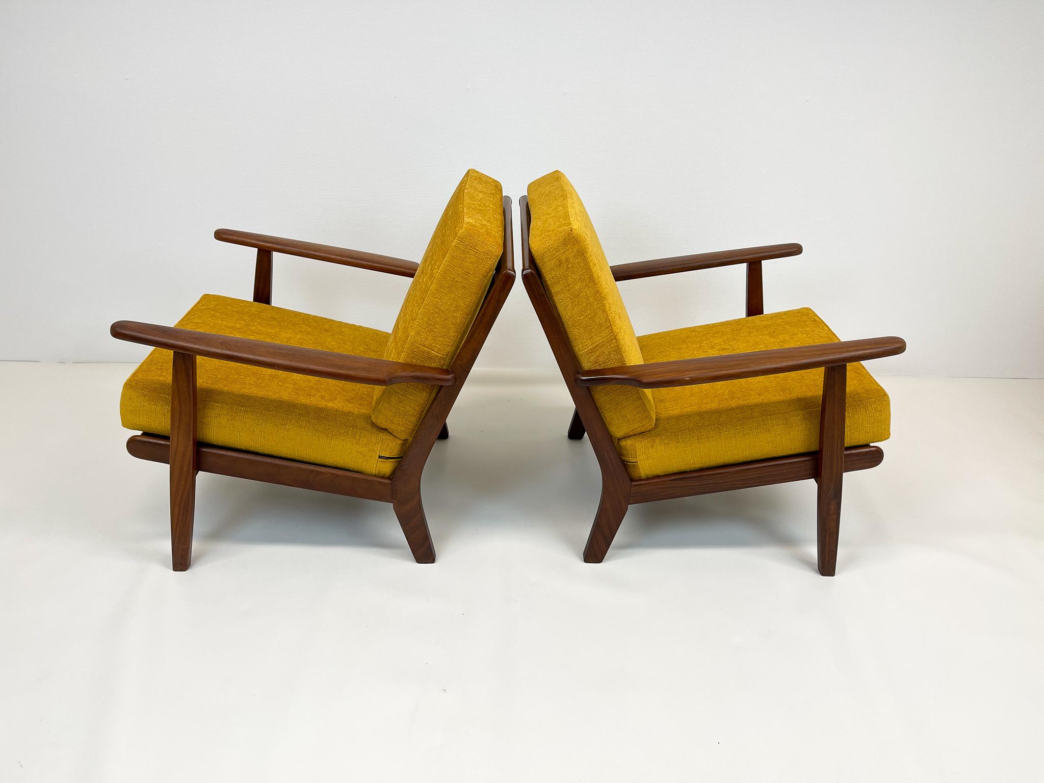 Mid-20th Century Midcentury Easy Chairs Model Ge-88 Massive Teak Wood GETAMA, Denmark, 1960s