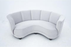 Midcentury Ecru Banana Sofa, Danish Design, 1960s