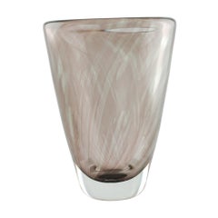 Midcentury Edvin Öhrström for Orrefors Sweden Graal Glass Vase