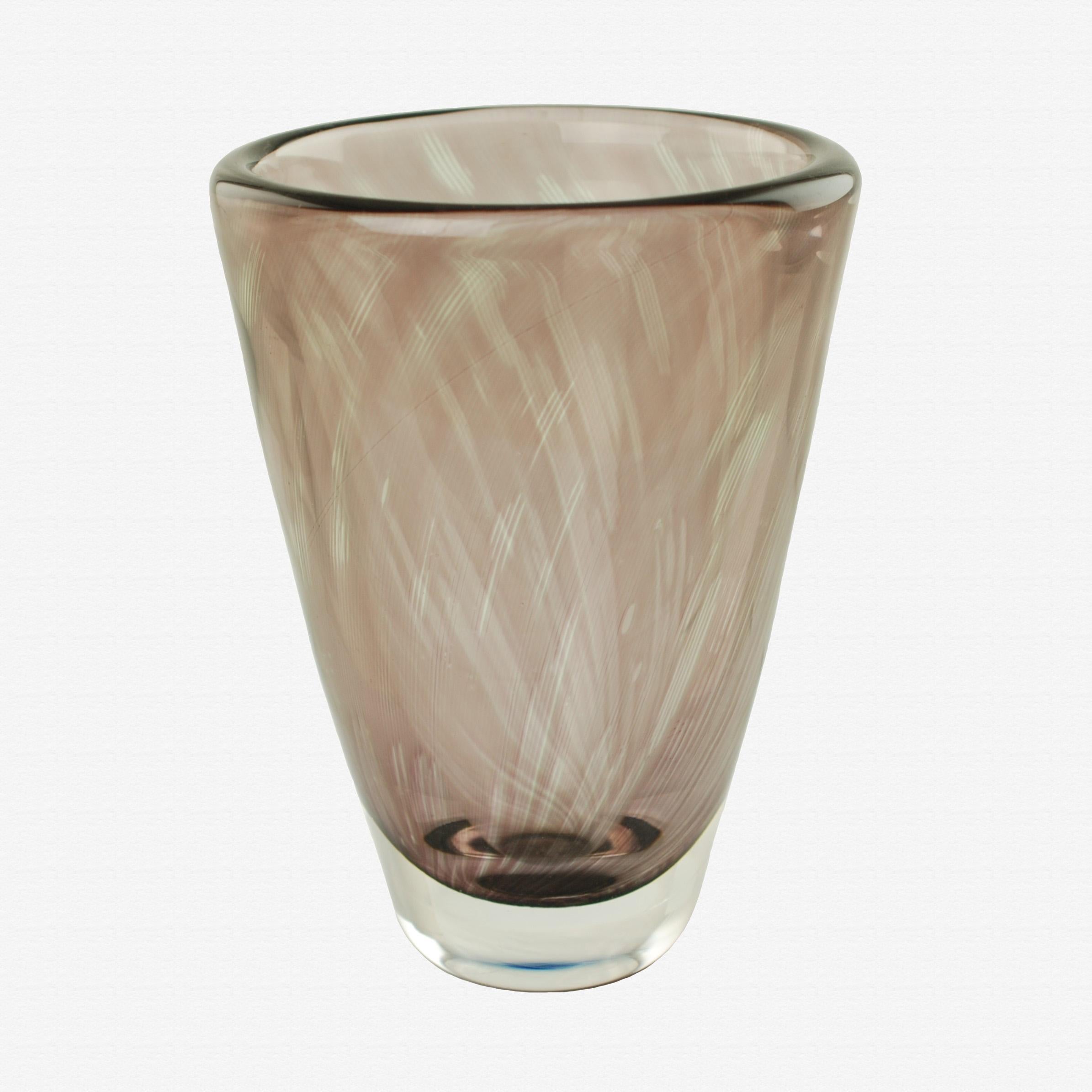 Mid-Century Modern Midcentury Edvin Öhrström for Orrefors Sweden Graal Glass Vase For Sale
