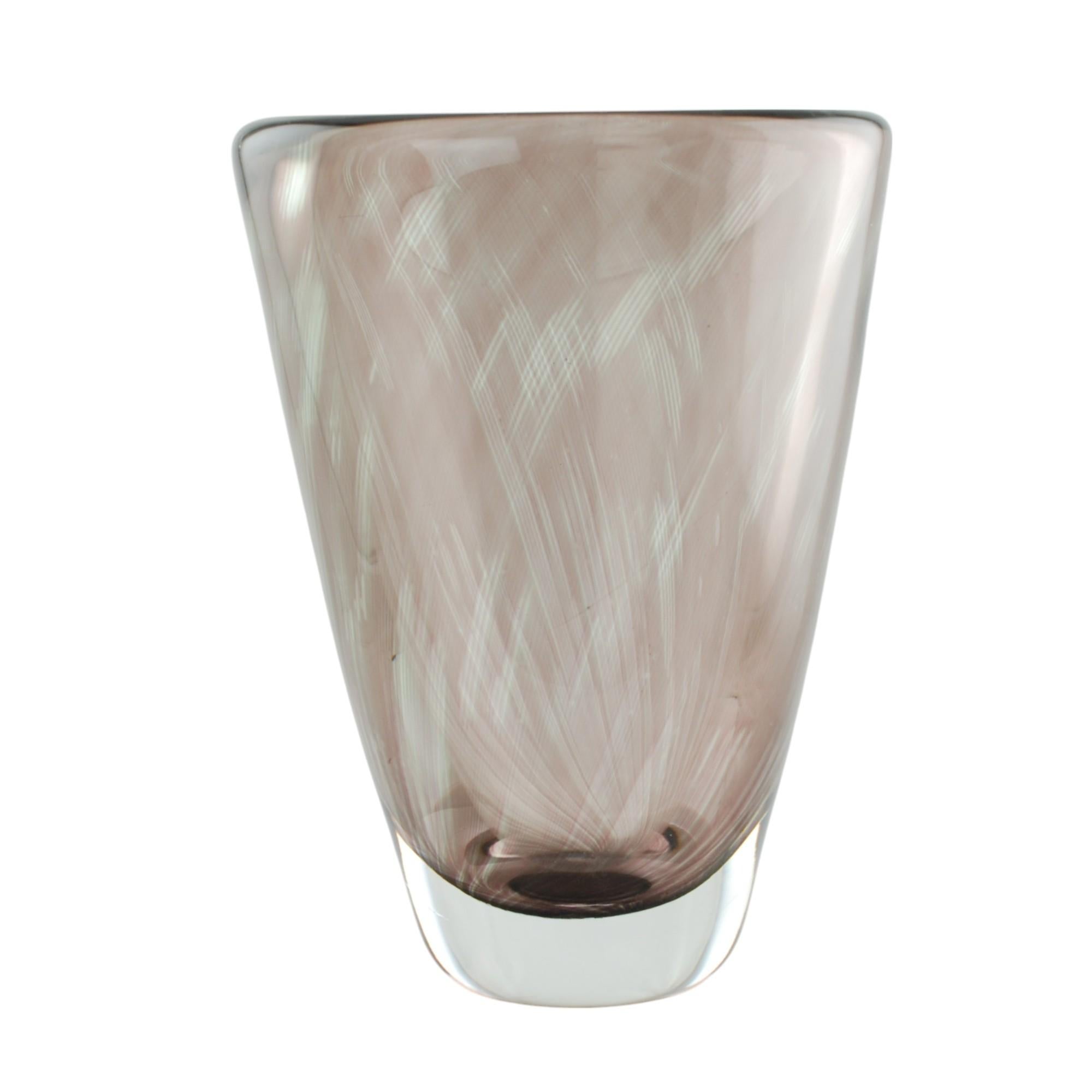 Milieu du XXe siècle Vase en verre à grappes Edvin Öhrström pour Orrefors Suède, milieu du siècle dernier en vente