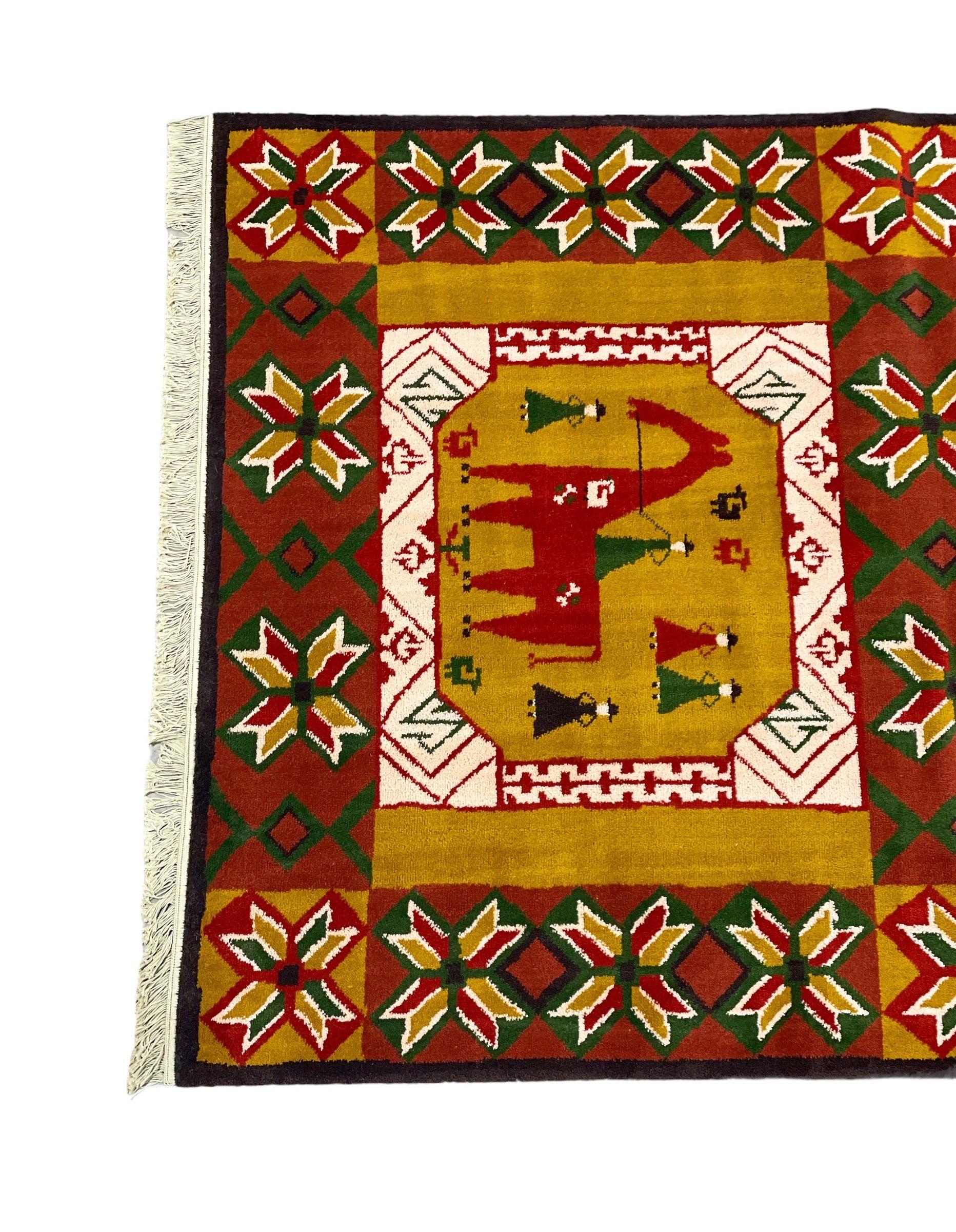 Mid-Century Ege Rya Danish Modern Wool Rug, New Old Stock, Heritage Line In Excellent Condition For Sale In Decatur, GA