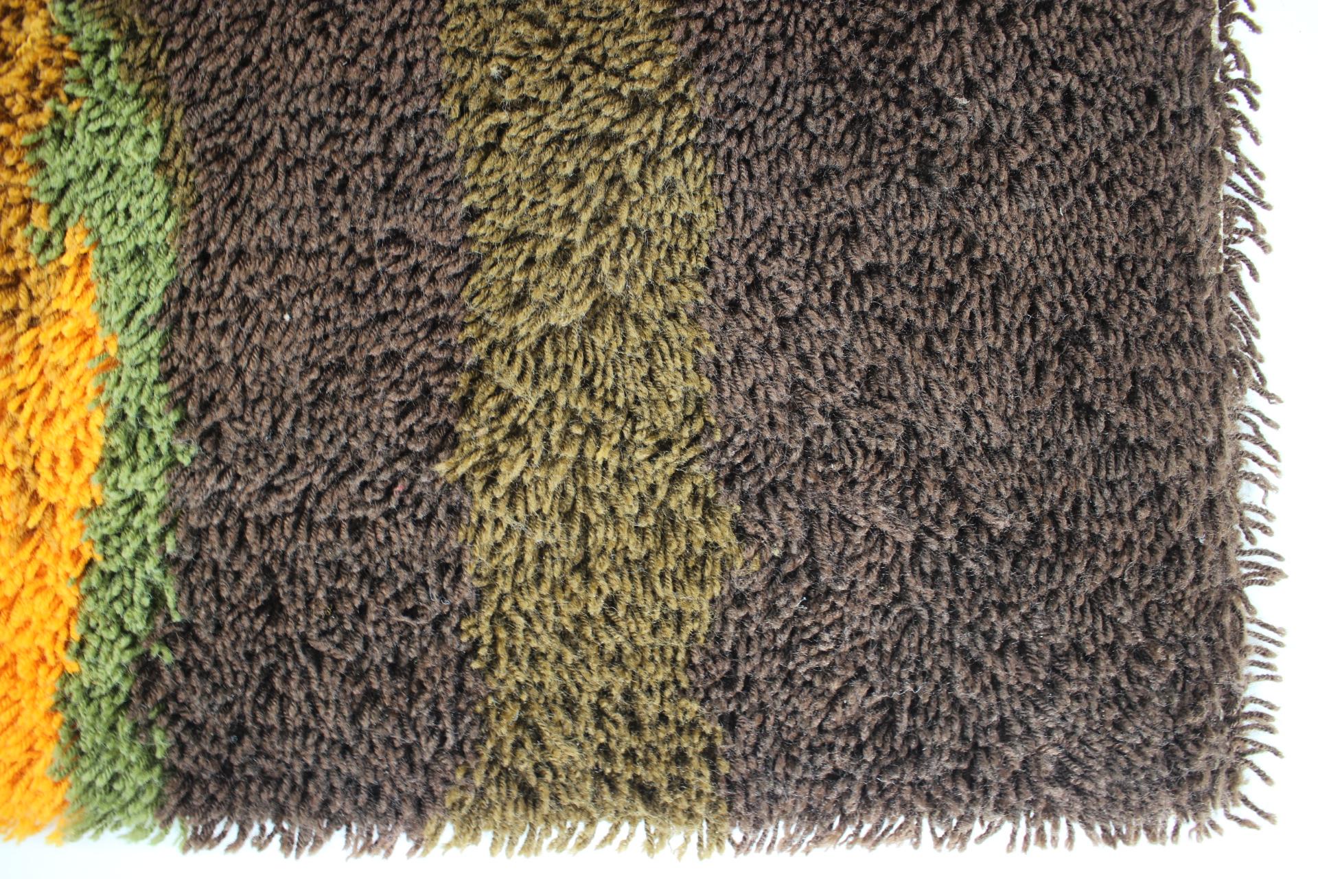 Late 20th Century Midcentury Ege Rya Scandinavian Abstract Rug / Carpet, 1970s For Sale