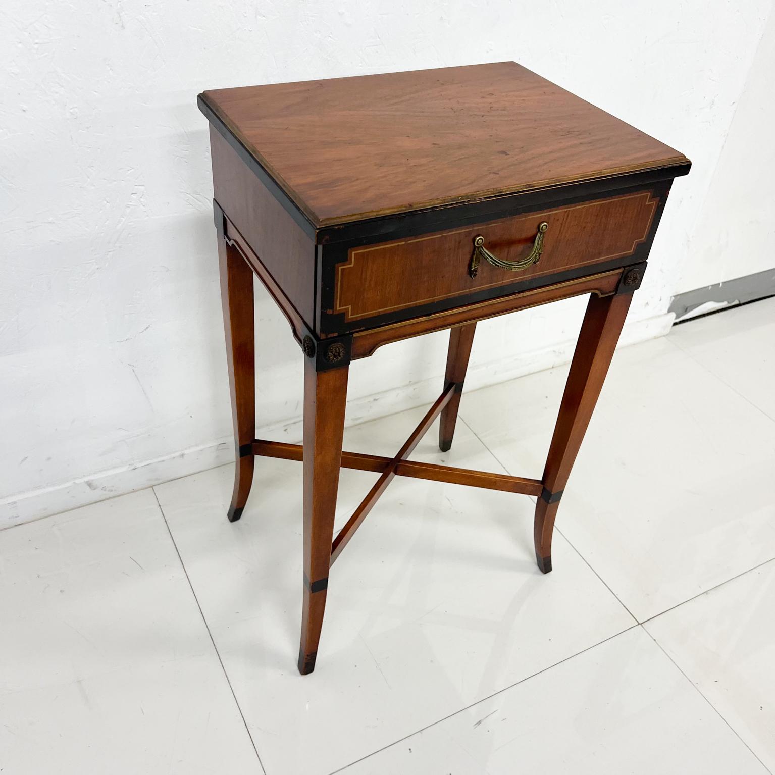 American 1950s Midcentury Elegant Landstrom Furniture Neoclassical Nightstand with Drawer