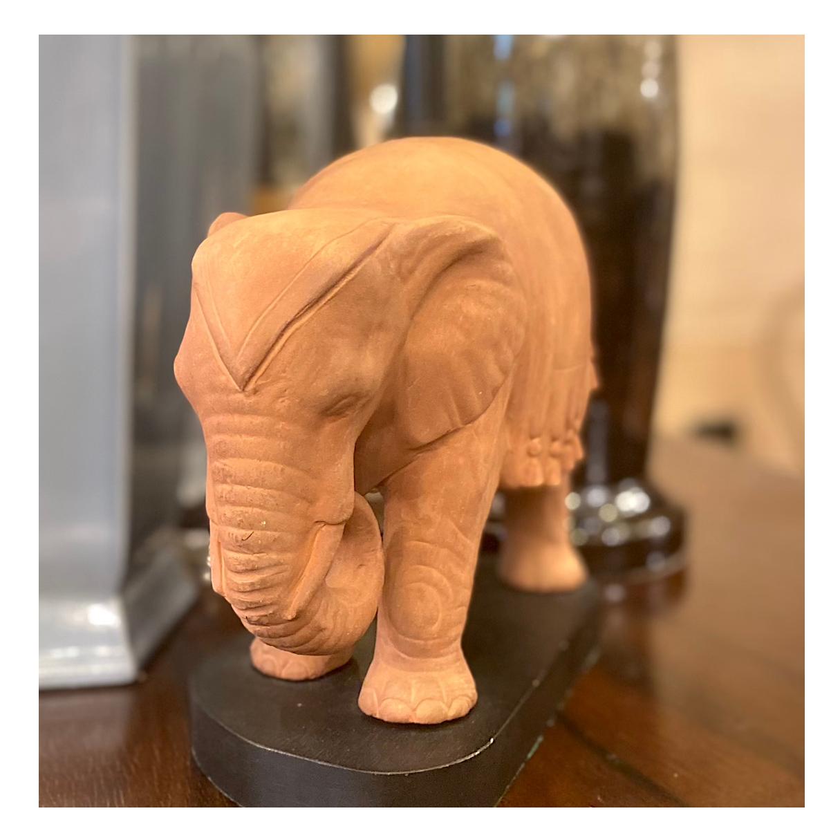 wooden elephant lamp