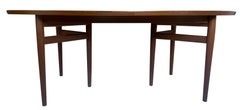 Midcentury Elliptical Danish Teak Expandable Dining Table by Arne Vodder No. 212