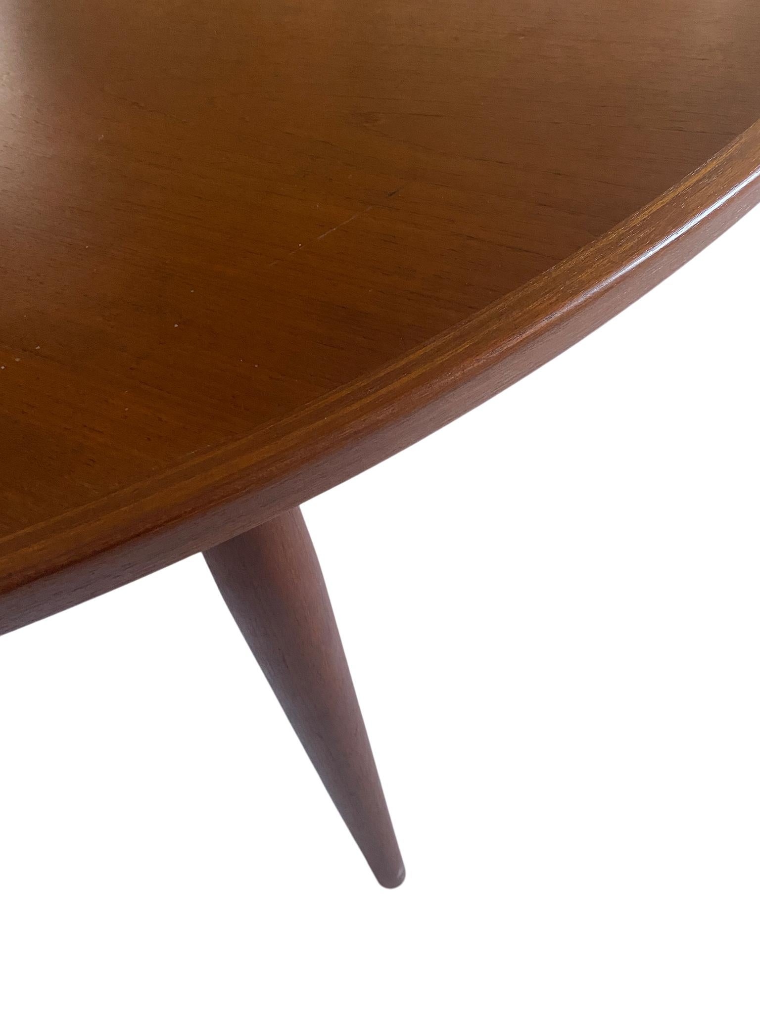 Mid-20th Century Midcentury Elliptical Danish Teak Expandable Dining Table by Arne Vodder No. 212
