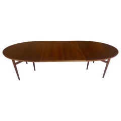 Midcentury Elliptical Danish Teak Expandable Dining Table by Arne Vodder No. 212