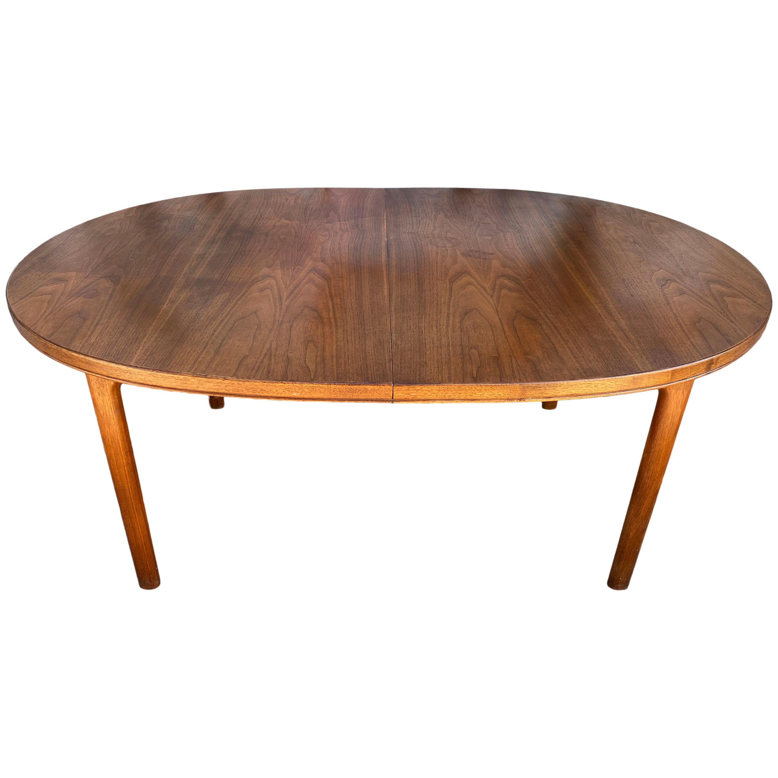 Midcentury Elliptical Oval Swedish Teak Dining Table by DUX