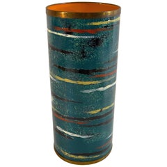 Vintage Midcentury Enamel Umbrella Stand, Italy