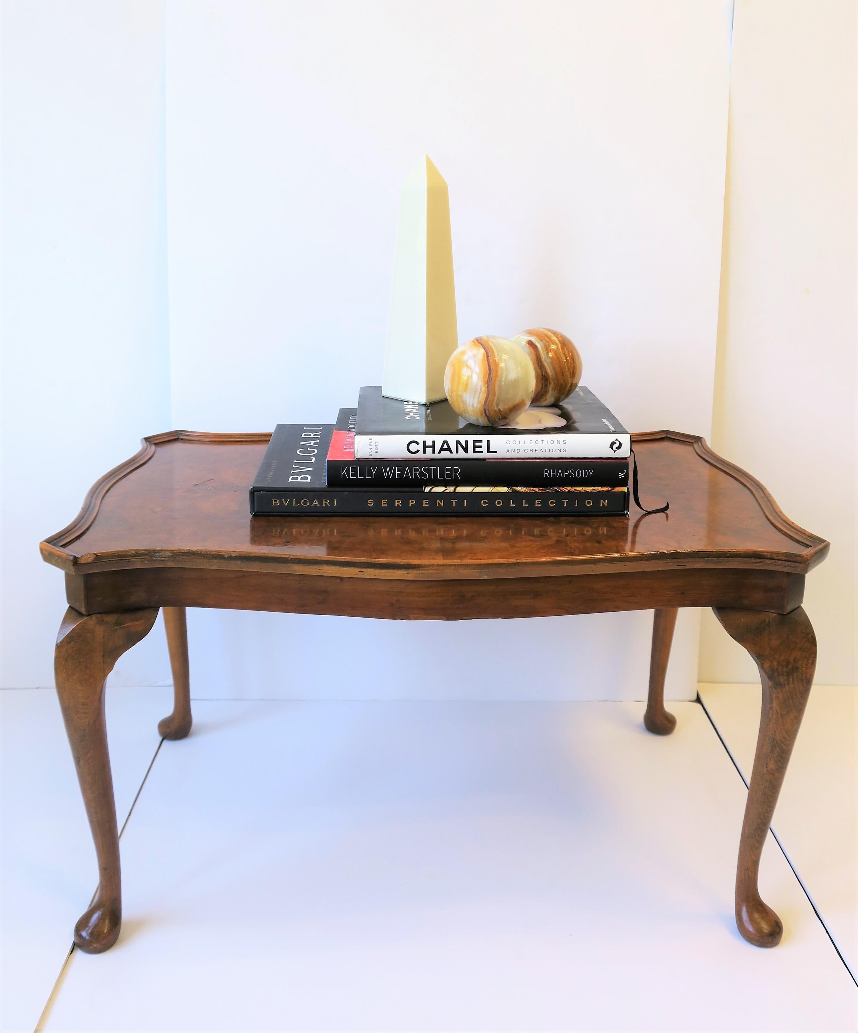 Midcentury English Burl Wood Coffee Table 4