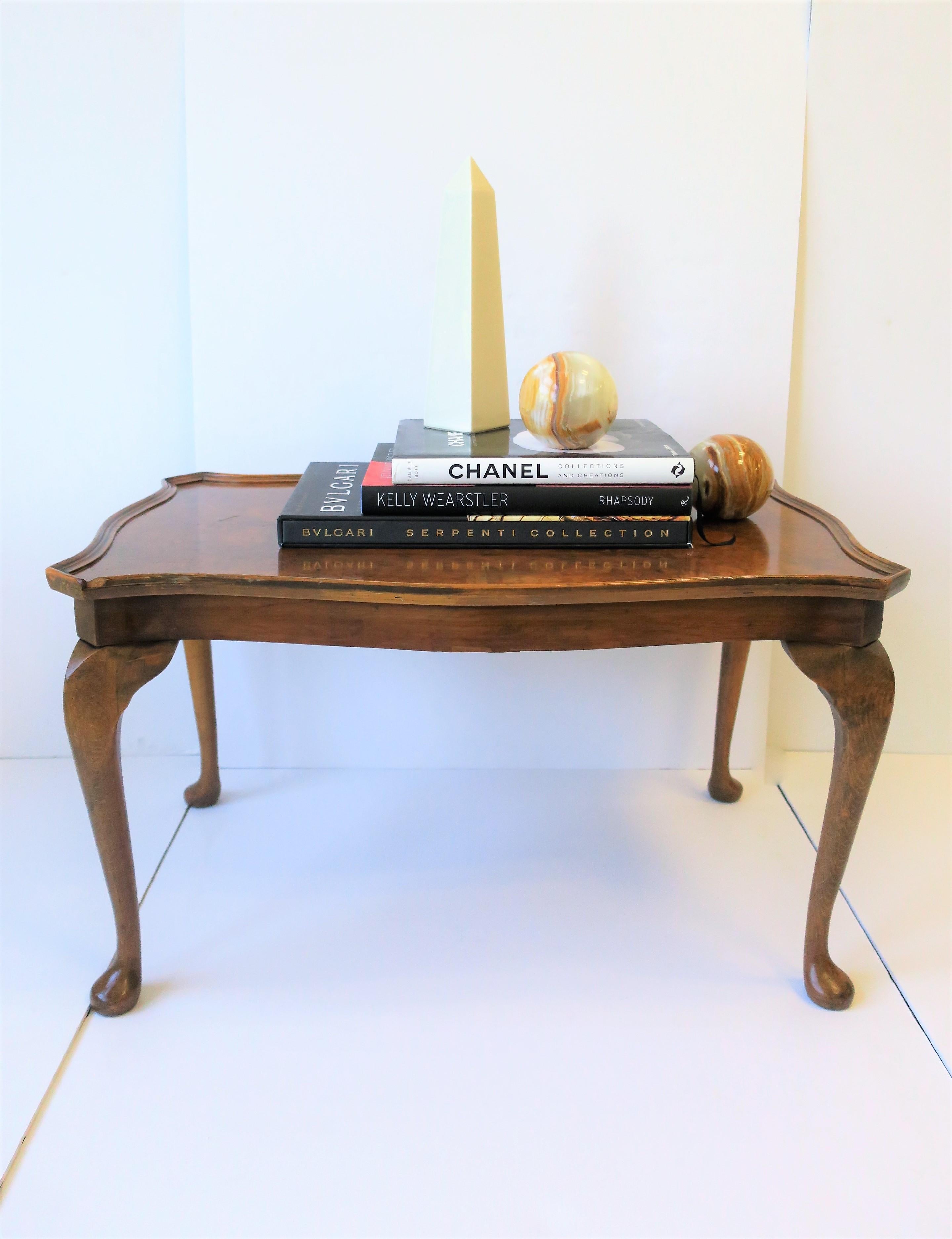 Midcentury English Burl Wood Coffee Table 6