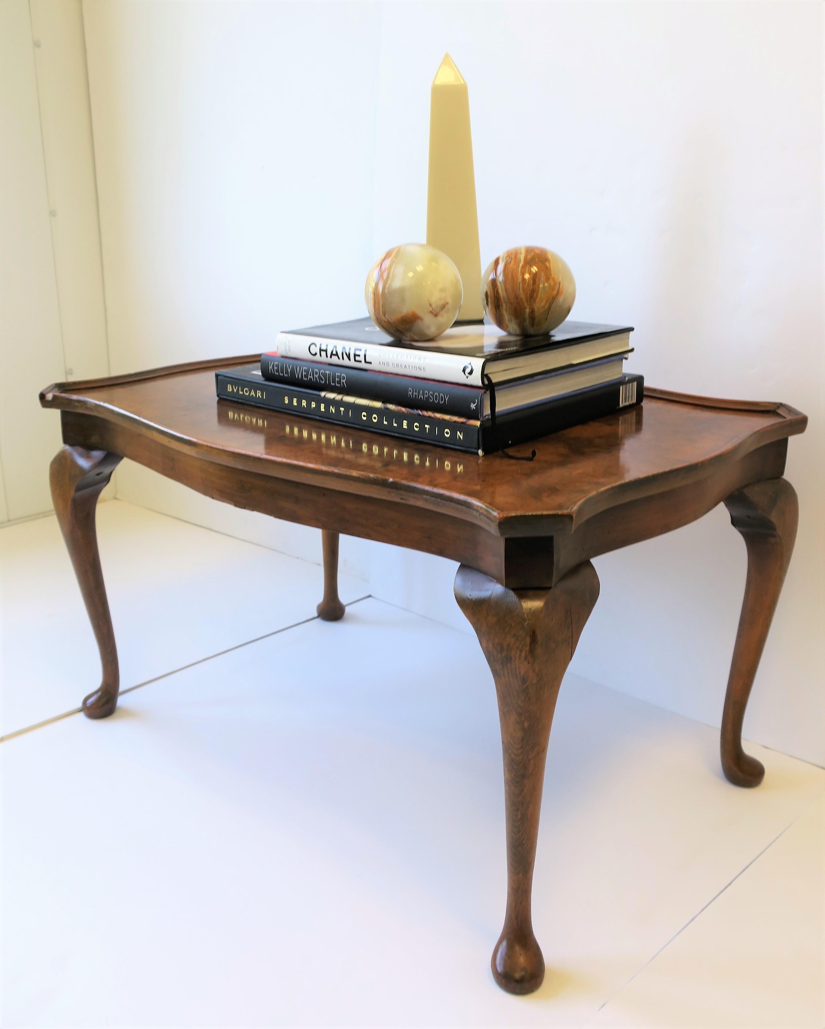 Midcentury English Burl Wood Coffee Table 3