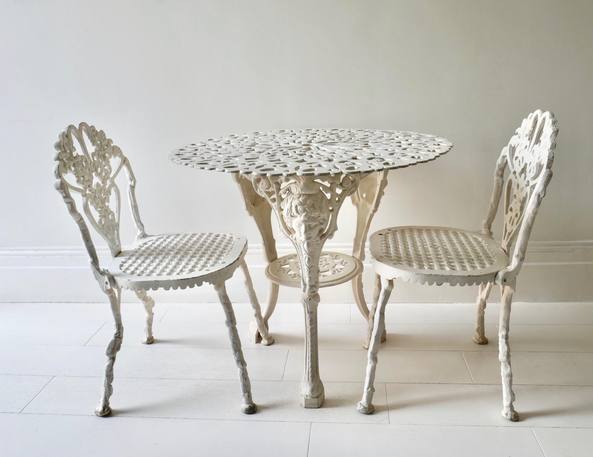 victorian garden table and chairs