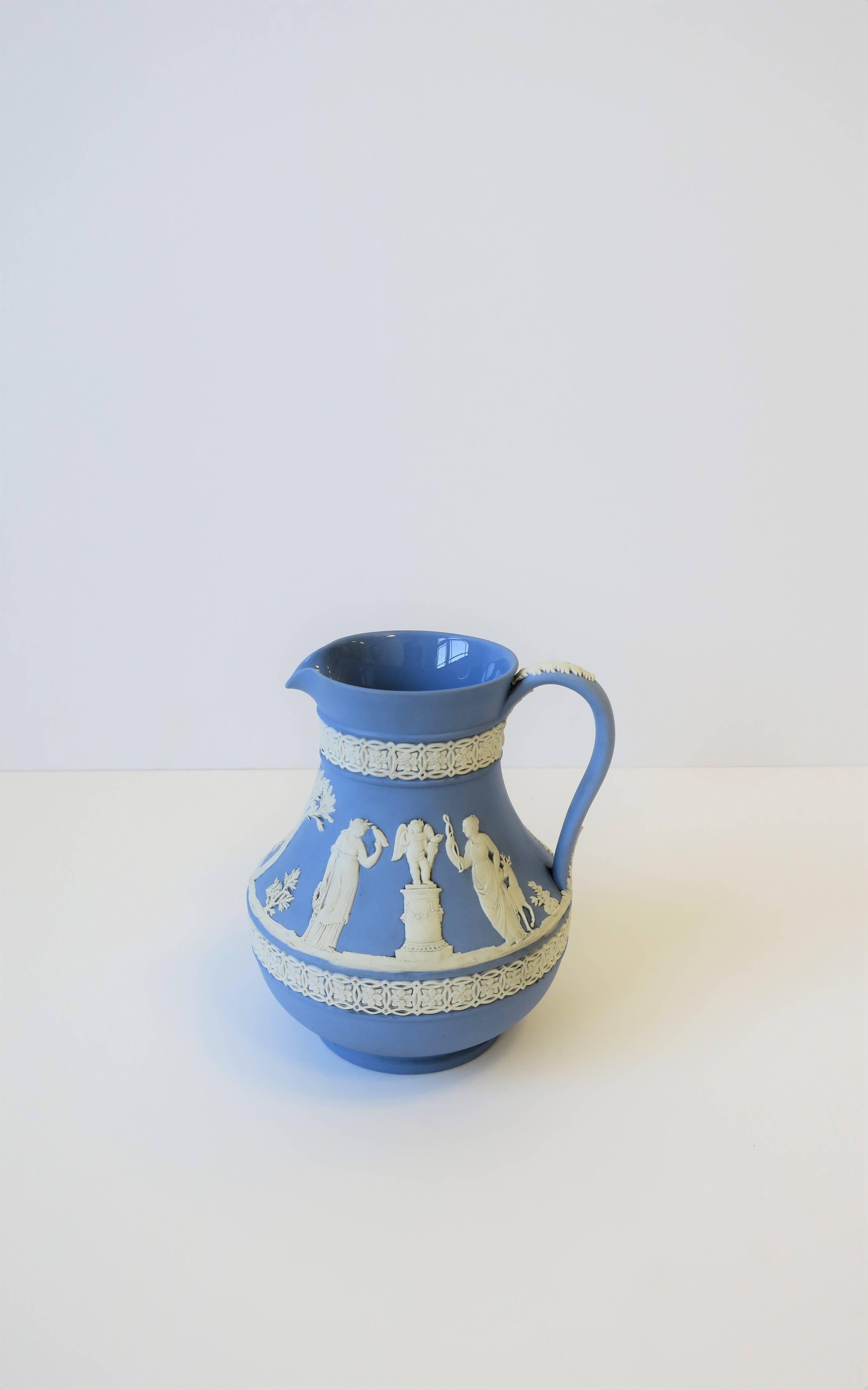 wedgwood pitcher blue