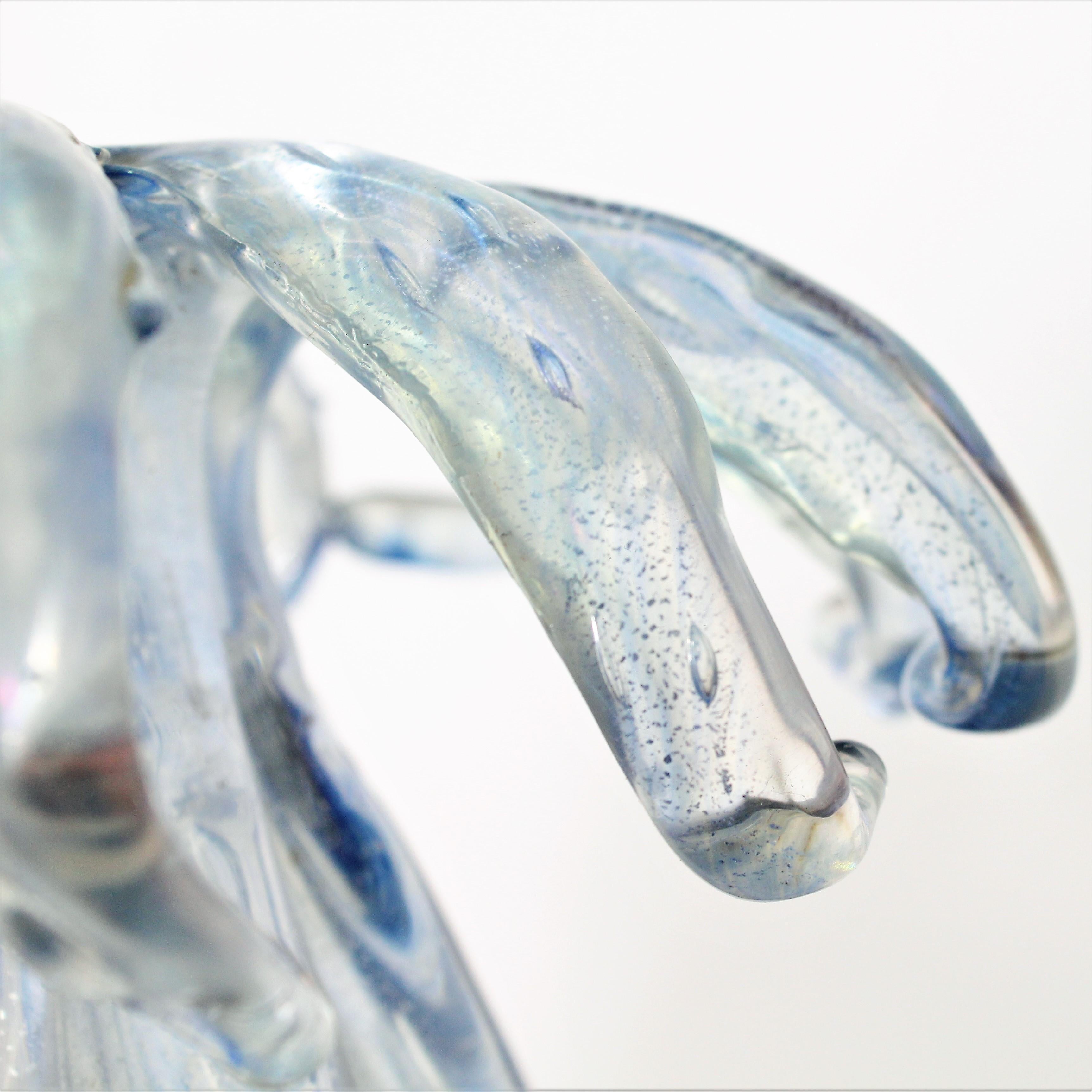 Midcentury Ercole Barovier Murano Iridescent Glass Vase, Italy, 1940s 8