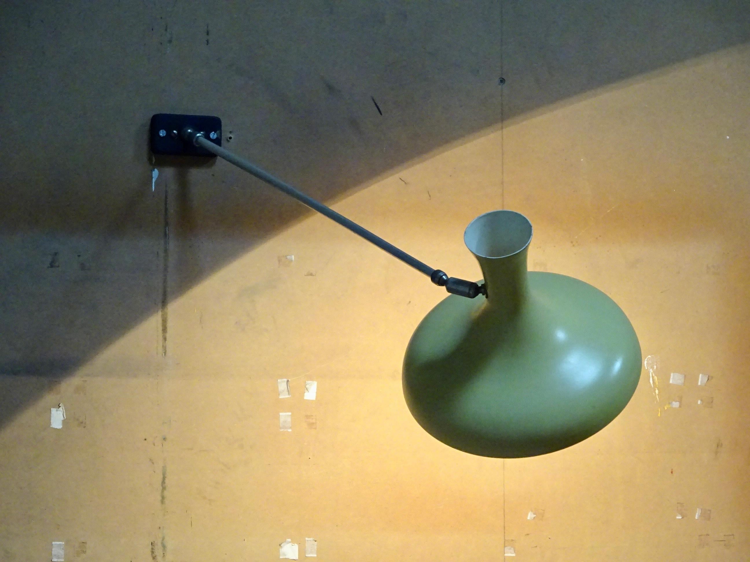Belgian Midcentury “Erpé” Diabolo Wall Lamp For Sale