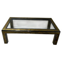 Mid-Century Etched Metal Coffee Table