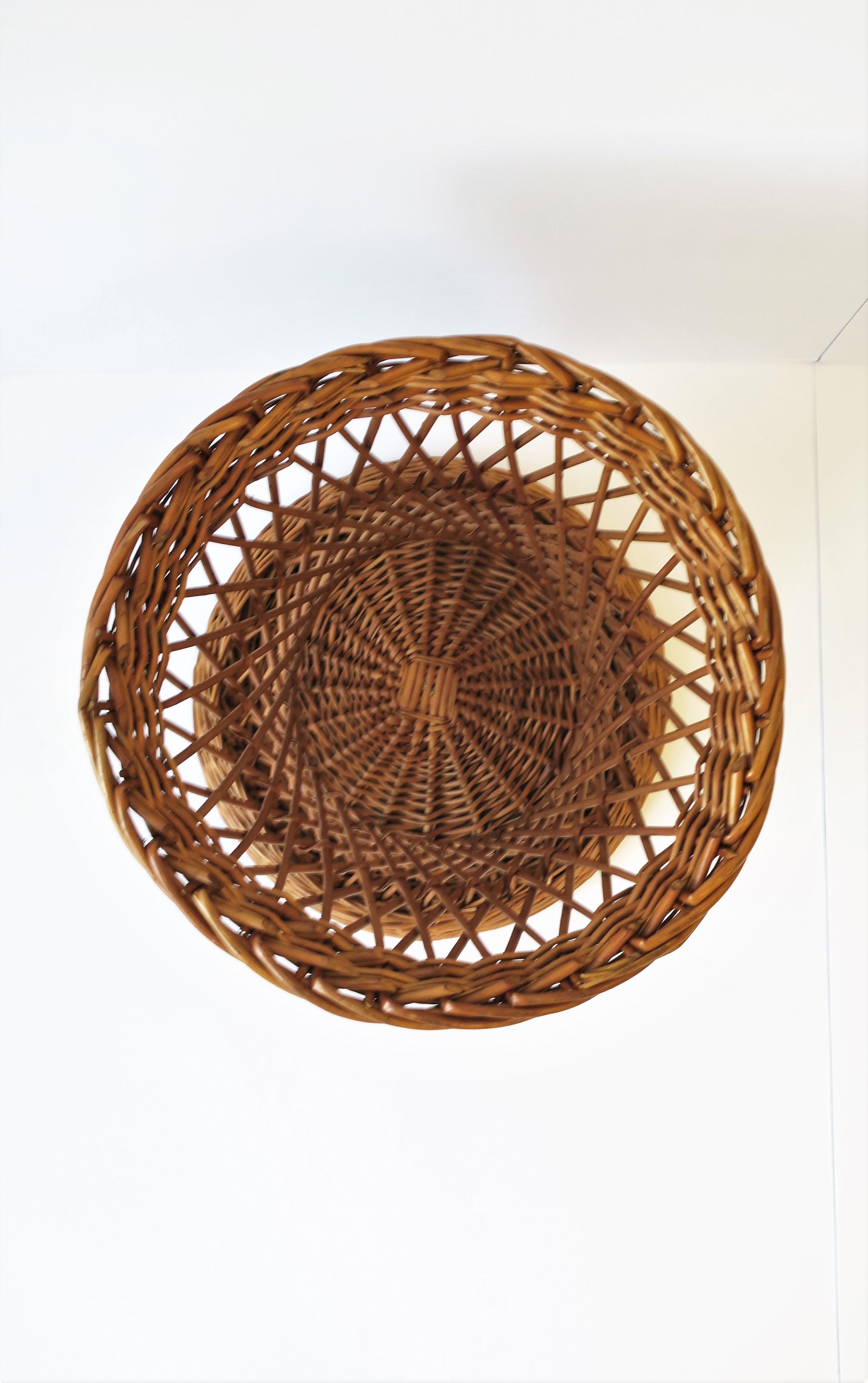 European Wicker Side Table or Stool 4