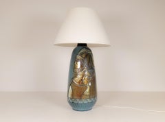 Midcentury Exceptional Large Ceramic Table / Floor Lamp, Sweden, 1960s