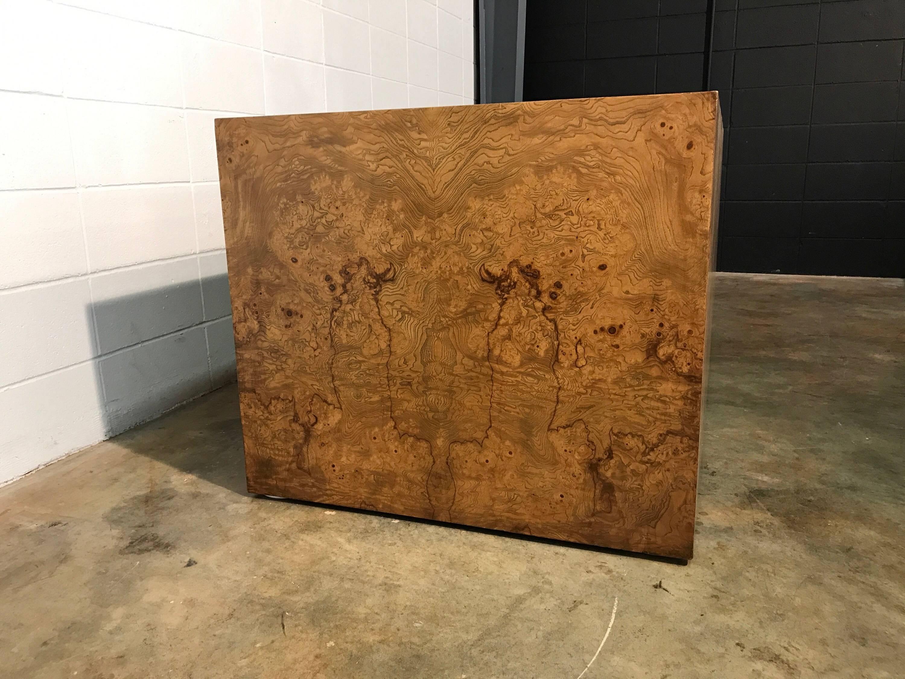 Midcentury Executive Desk in Burl Wood by Directional Furniture 6