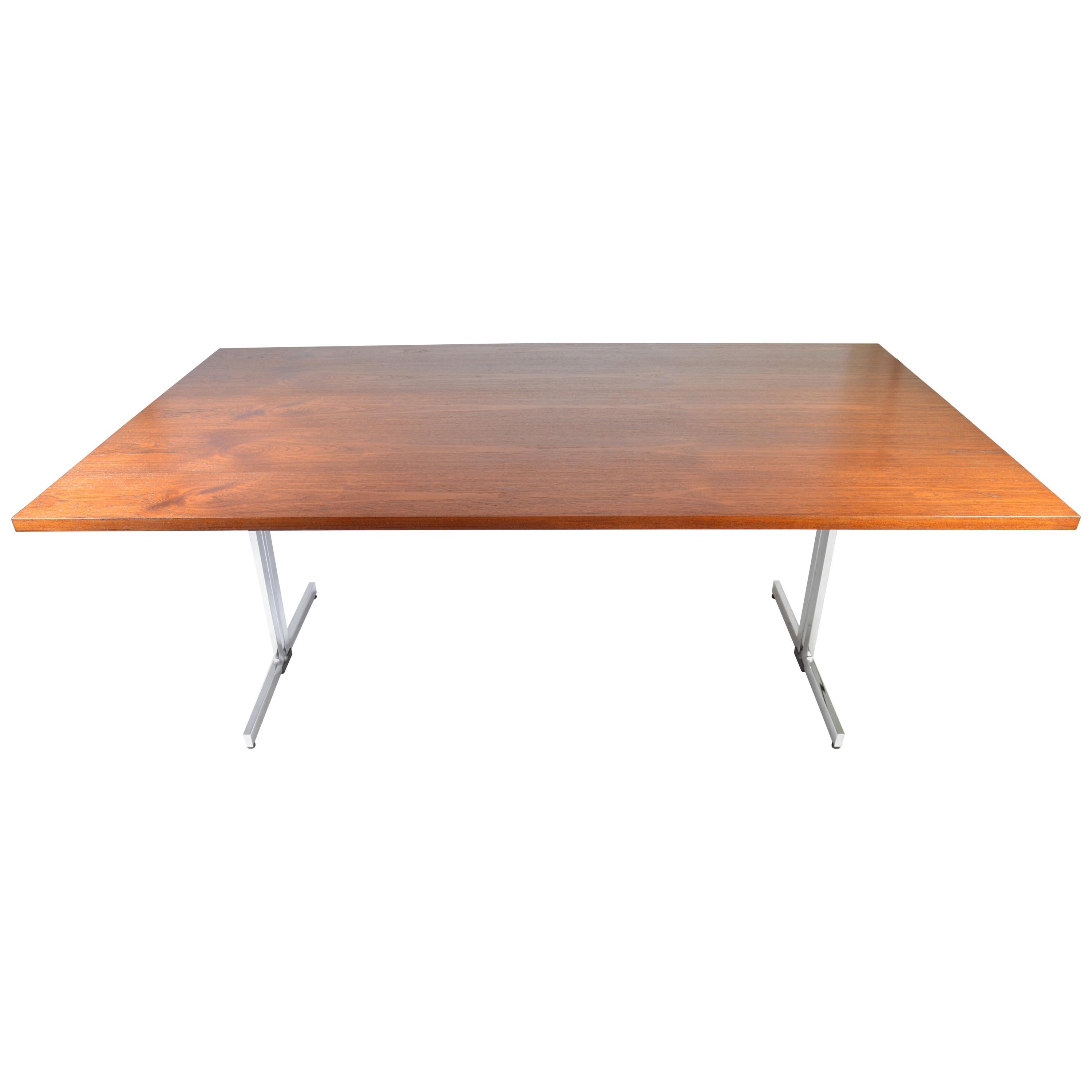 Midcentury Executive Desk Or Table Attributed To Walter Knoll