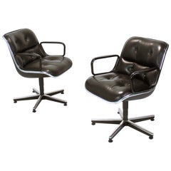 Midcentury Executive Swivel Armchair by Charles Pollock for Knoll International