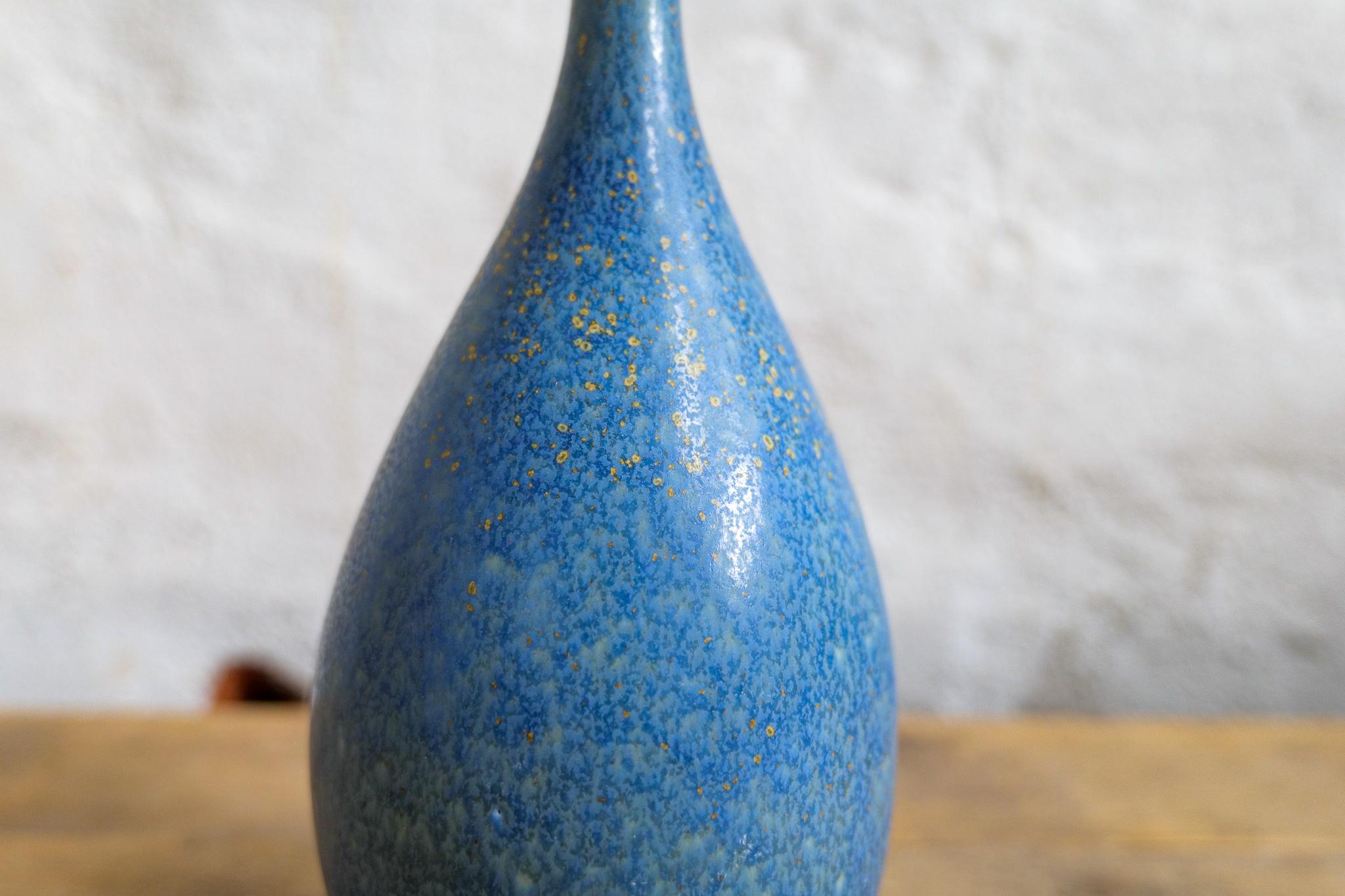 Midcentury Modern Stoneware Vase Rörstrand Carl Harry Stålhane, Sweden 1950s 3