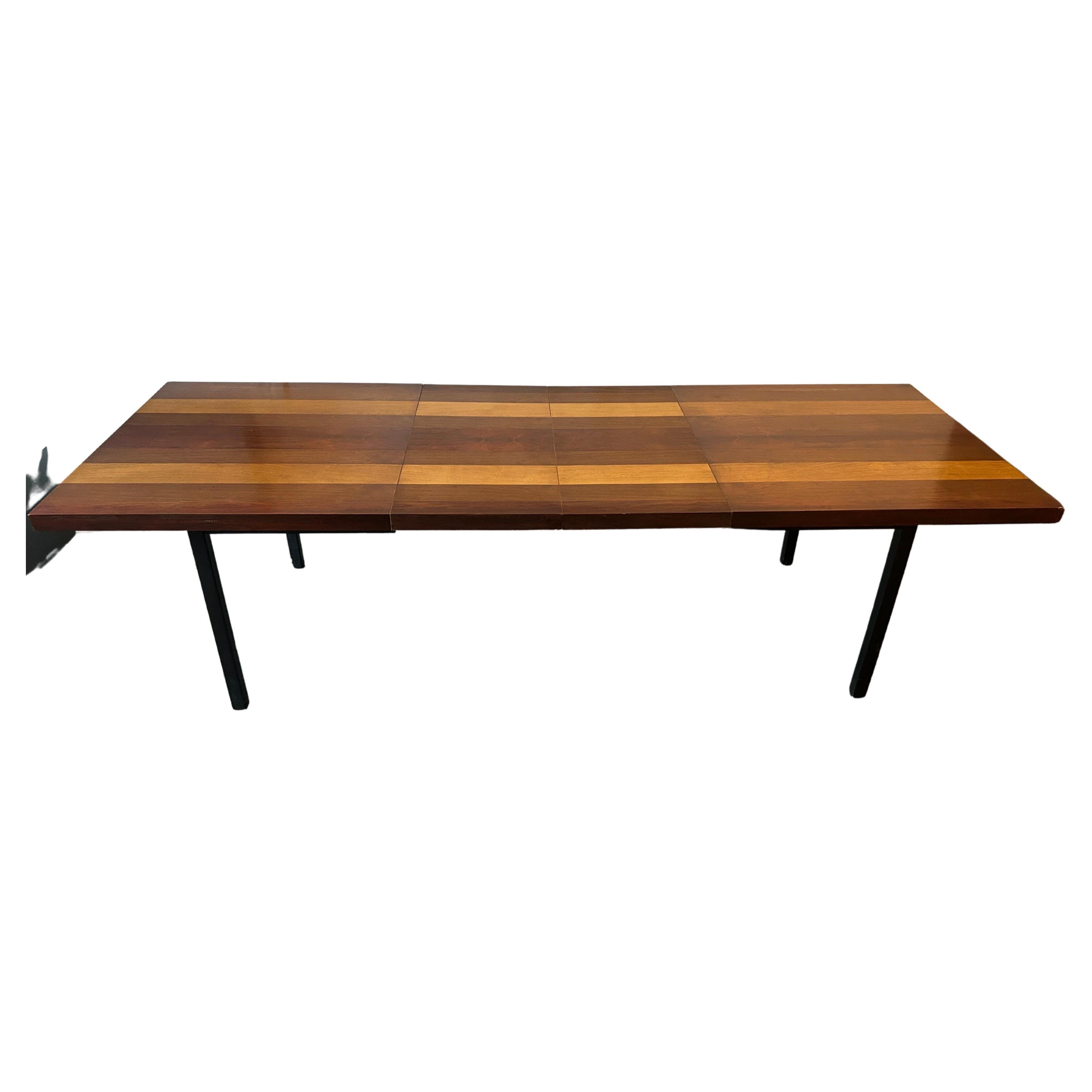 Woodwork Midcentury Expandable Dining Table by Milo Baughman with '2' Leaves