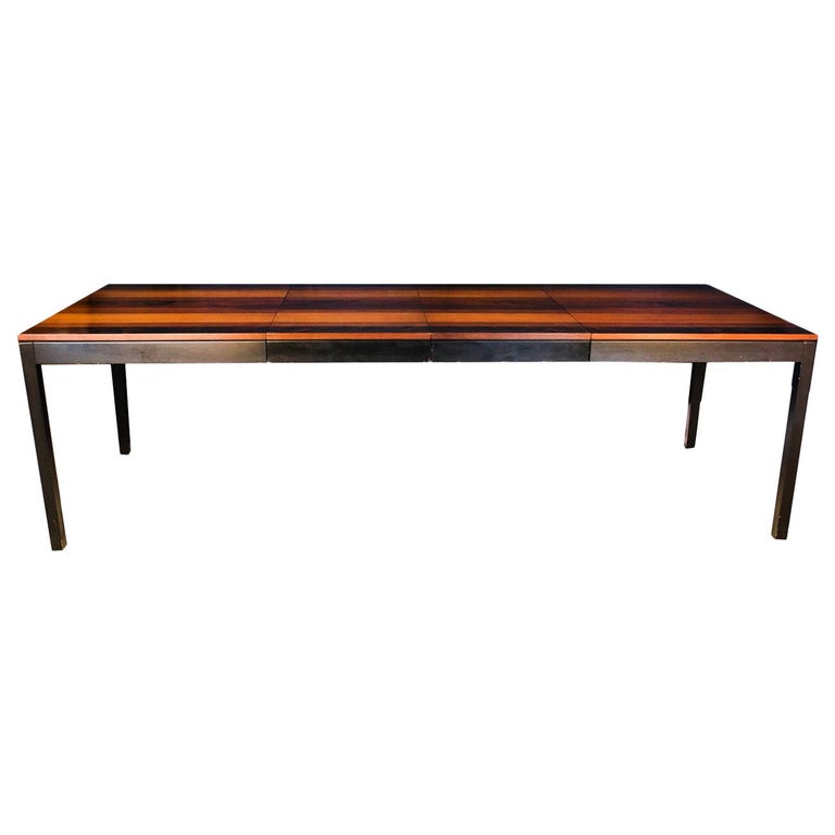 Midcentury Expandable Milo Baughman Dining Table for Directional For Sale  at 1stDibs