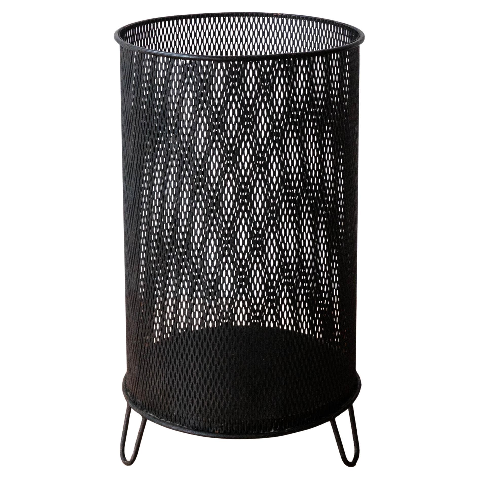 Midcentury Expanded Metal Waste Paper Basket 1950s