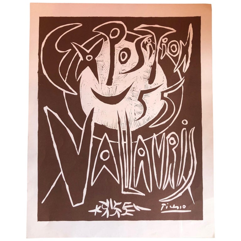 Midcentury "Exposition Vallauris" Poster by Pablo Picasso For Sale