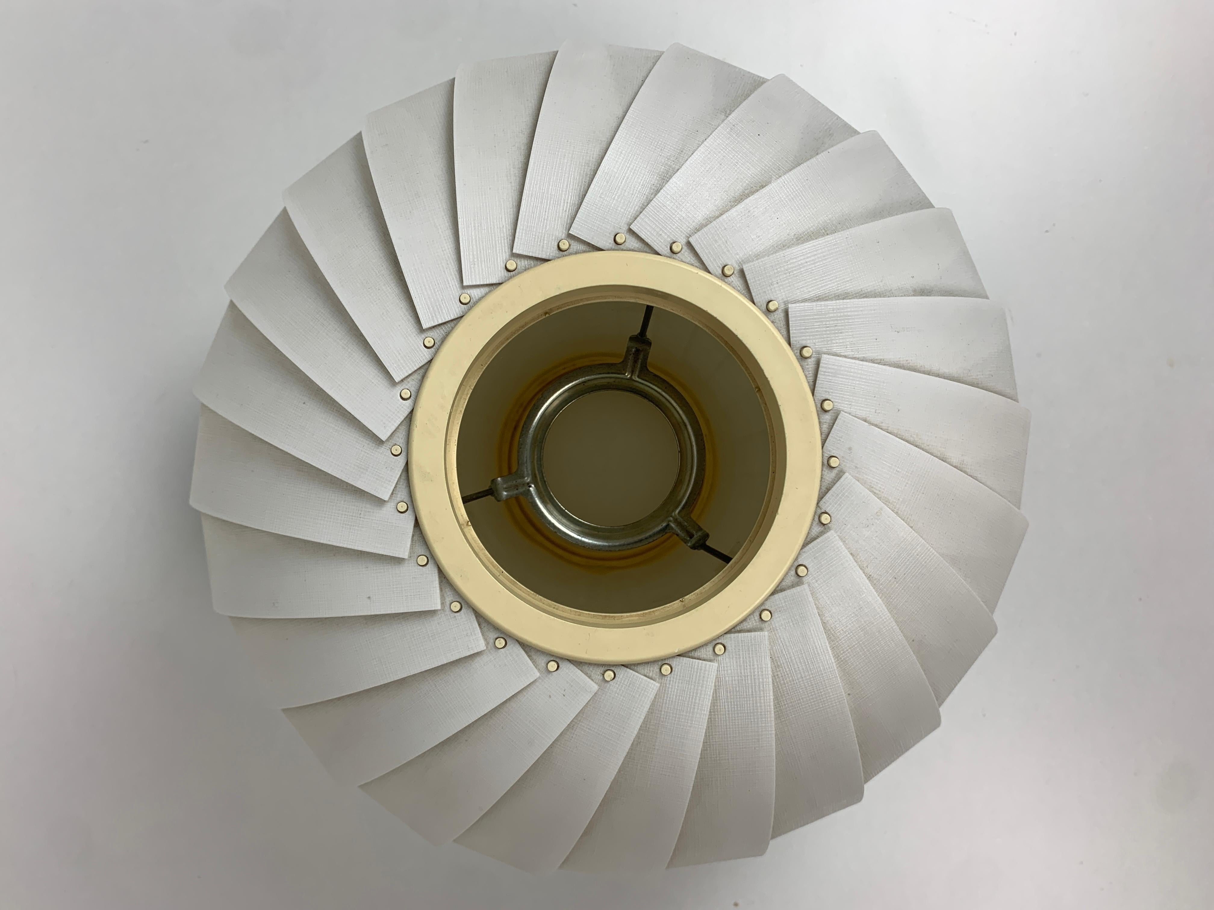 Midcentury extendable brass wall mount with cocoon and sisal shade Lars Schioler in vendita 11
