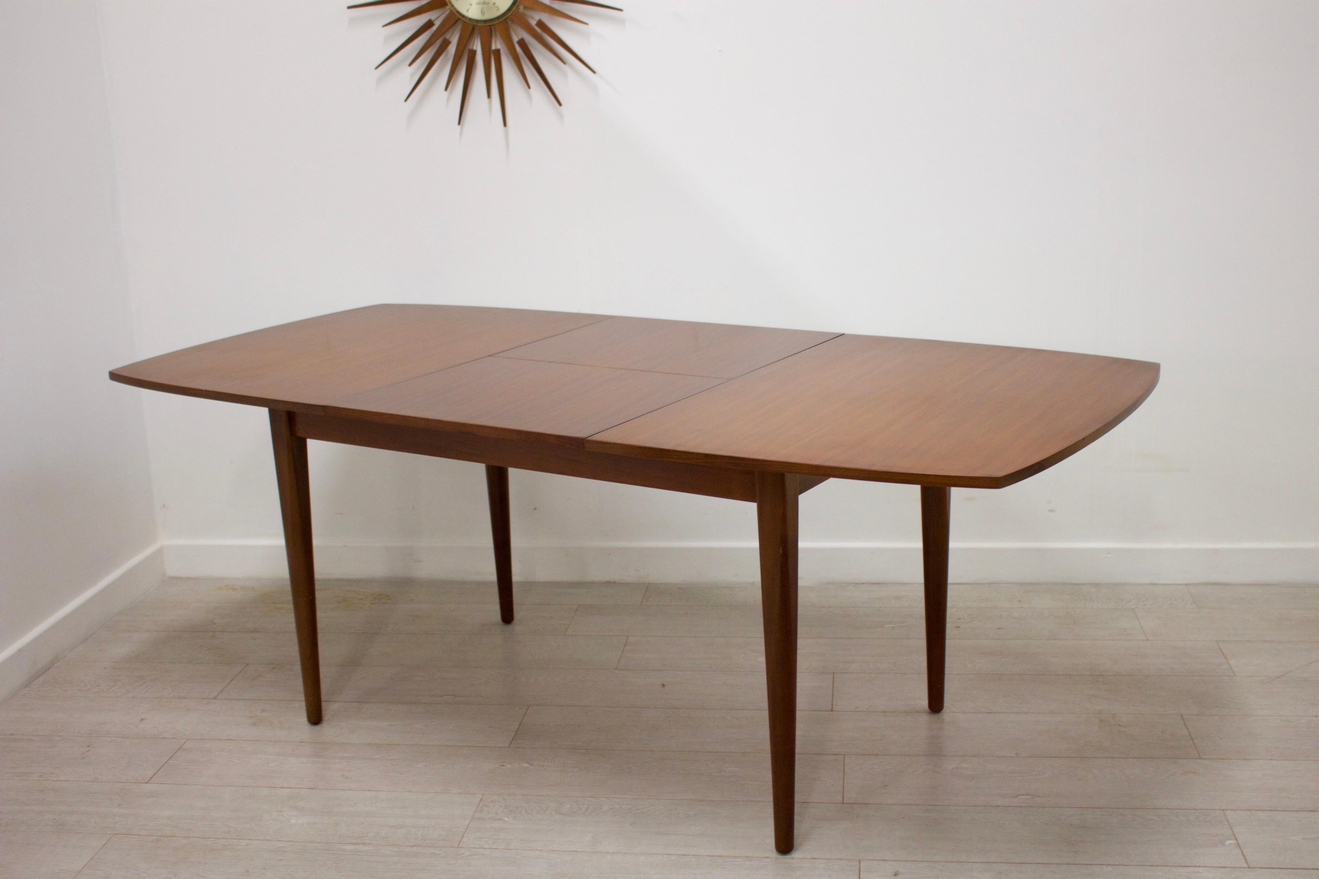 Midcentury Extending Dining Table and 6 Chairs by Elliots of Newbury, 1960s For Sale 3