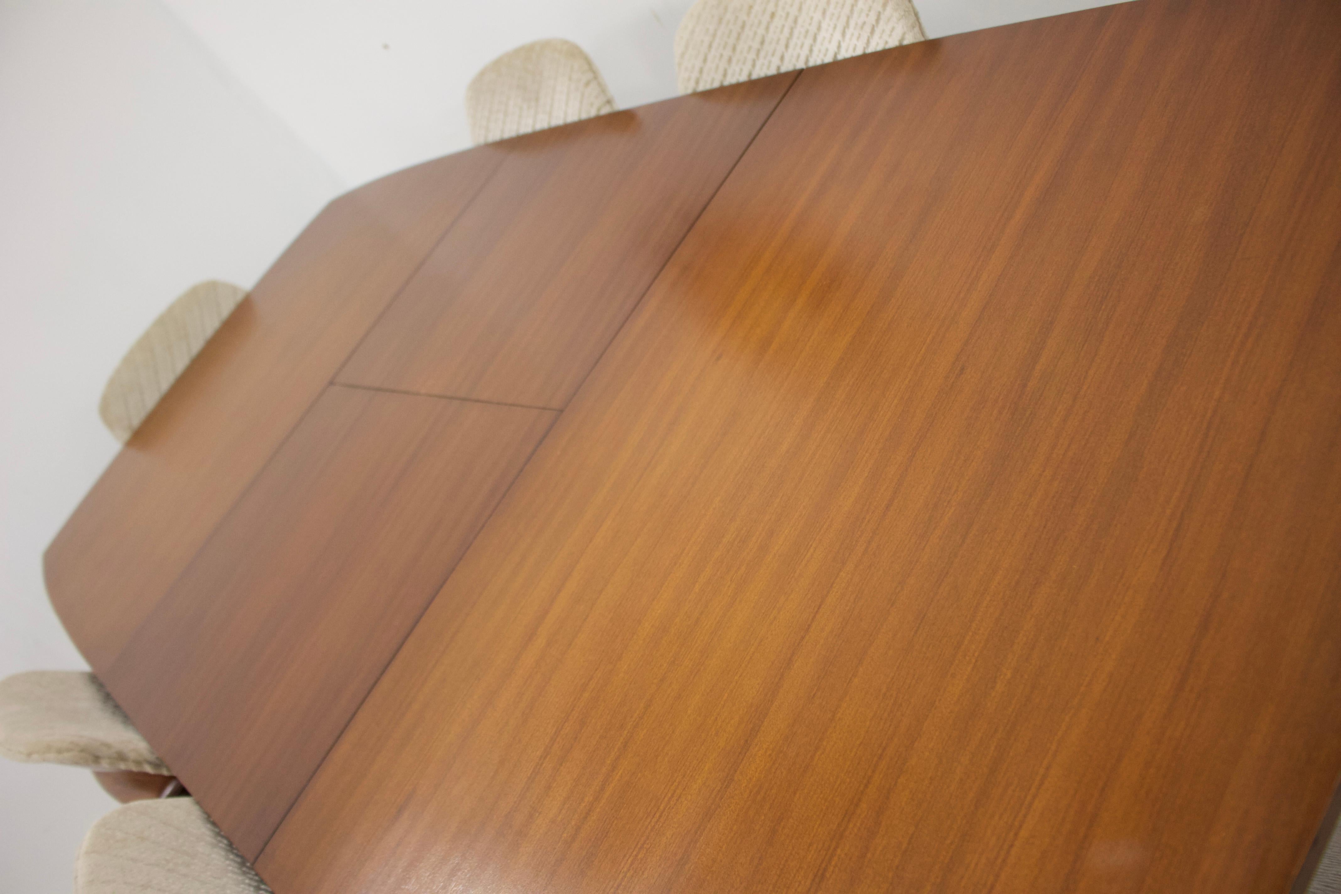 Woodwork Midcentury Extending Dining Table and 6 Chairs by Elliots of Newbury, 1960s For Sale