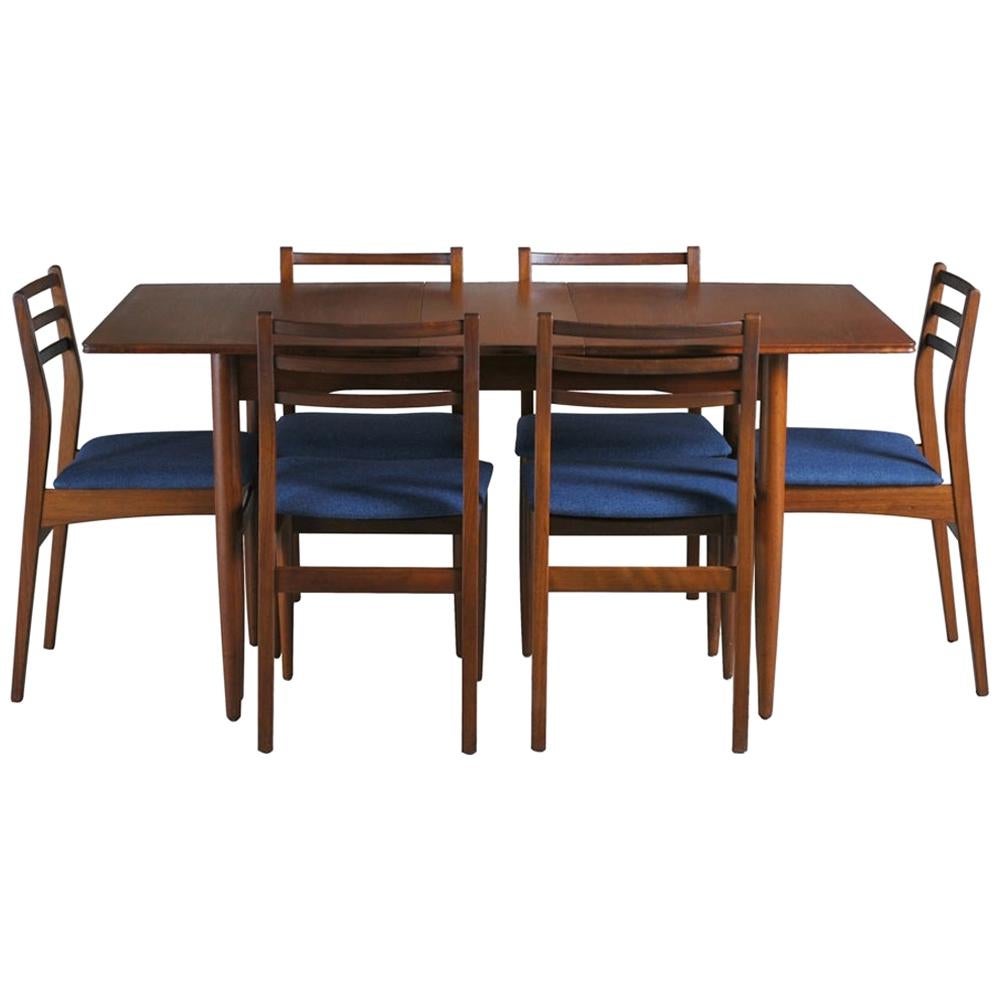 Midcentury Extending Dining Table & Chairs, c.1960 For Sale