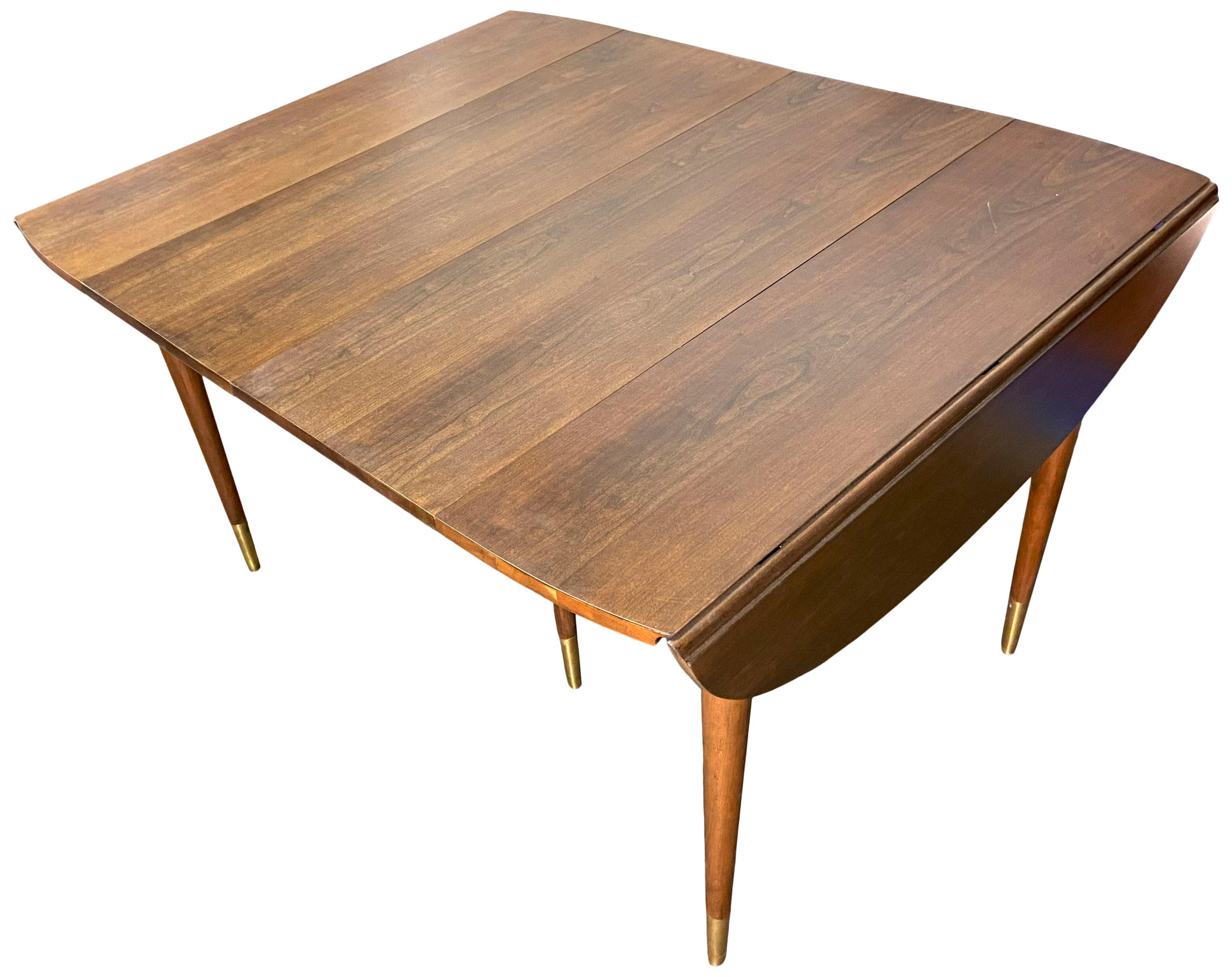 Wood Midcentury Extension Drop-Leaf Dining Table by John Widdicomb
