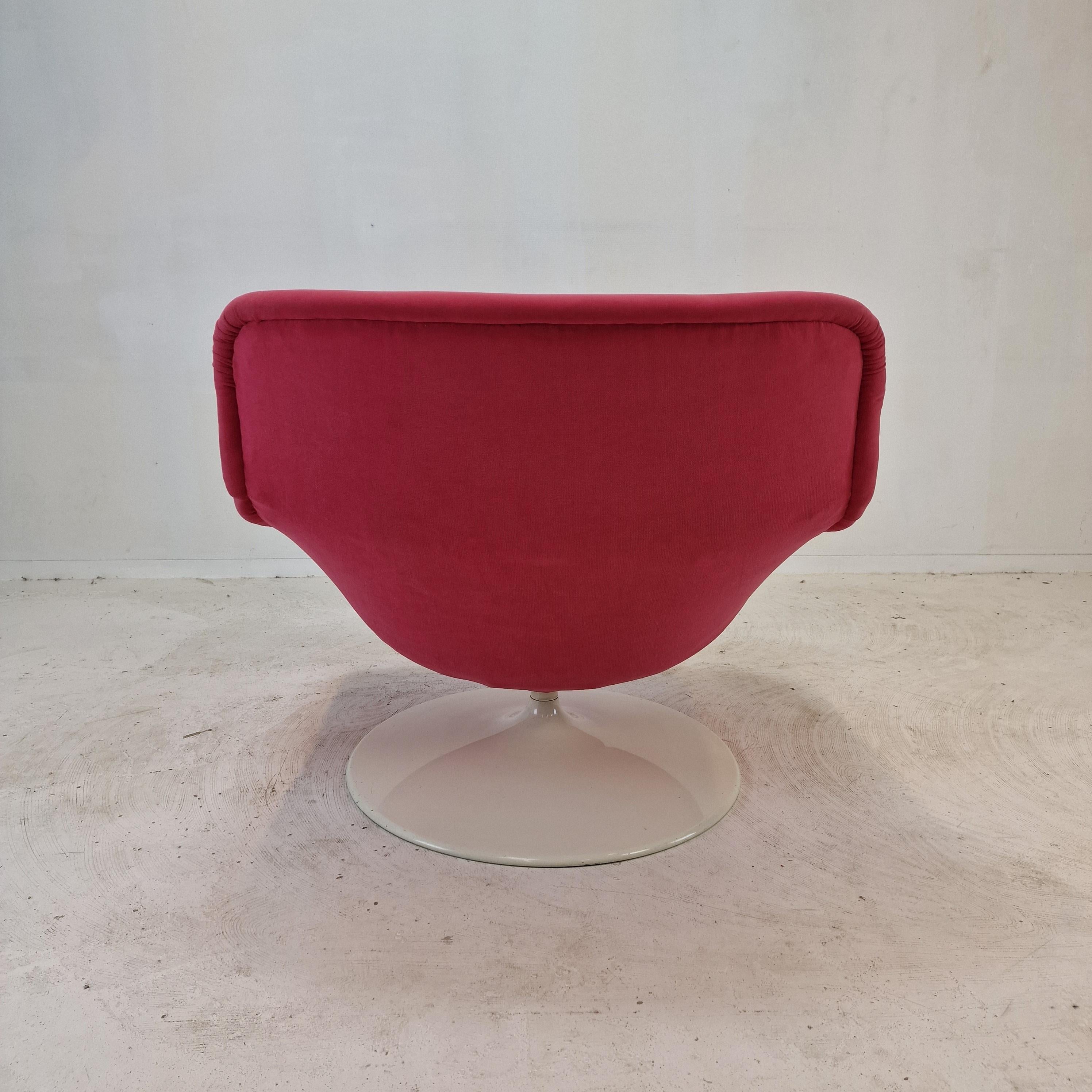 Fabric Midcentury F518 Lounge Chair by Geoffrey Harcourt for Artifort, 1970s For Sale