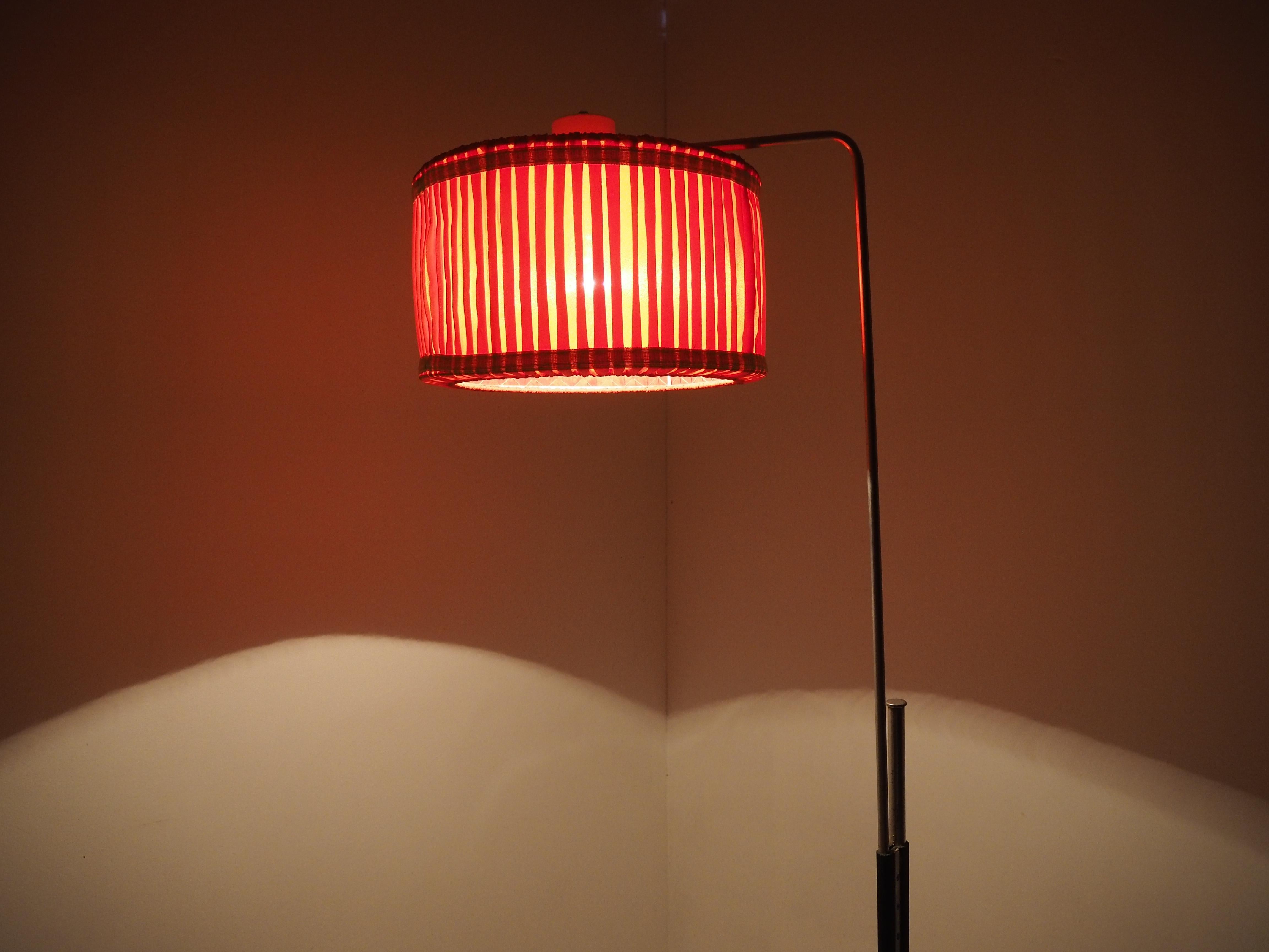 Mid-Century Fabric Floor Lamp, Czechoslovakia, 1970s 4