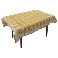 Midcentury Fabric Table Cloth, Czechoslovakia, 1960s