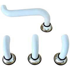 Vintage Midcentury Fantini Italia Sculptural Postmodern Wall Hooks & Paper Holder, 1960s